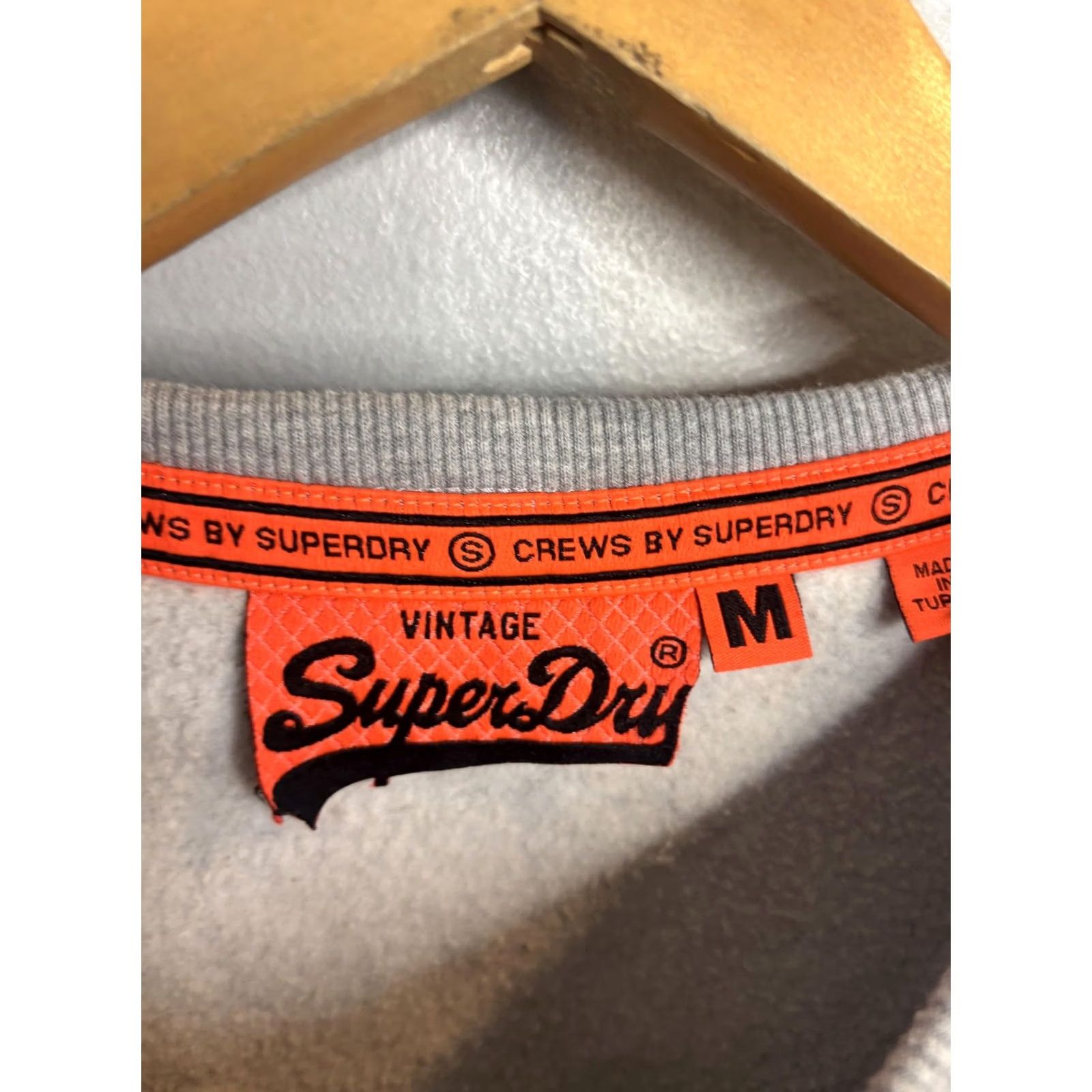 Superdry Superdry Sweatshirt Mens Medium Gray All Over Logo Script Crew Pullover Fleece Size US M / EU 48-50 / 2 - 3 Thumbnail