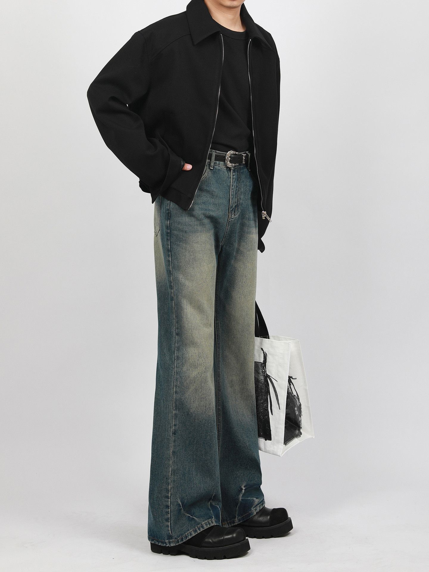 Japanese Brand × Jean American cleanfit vintage distressed flared jeans Size US 32 / EU 48 - 3 Thumbnail