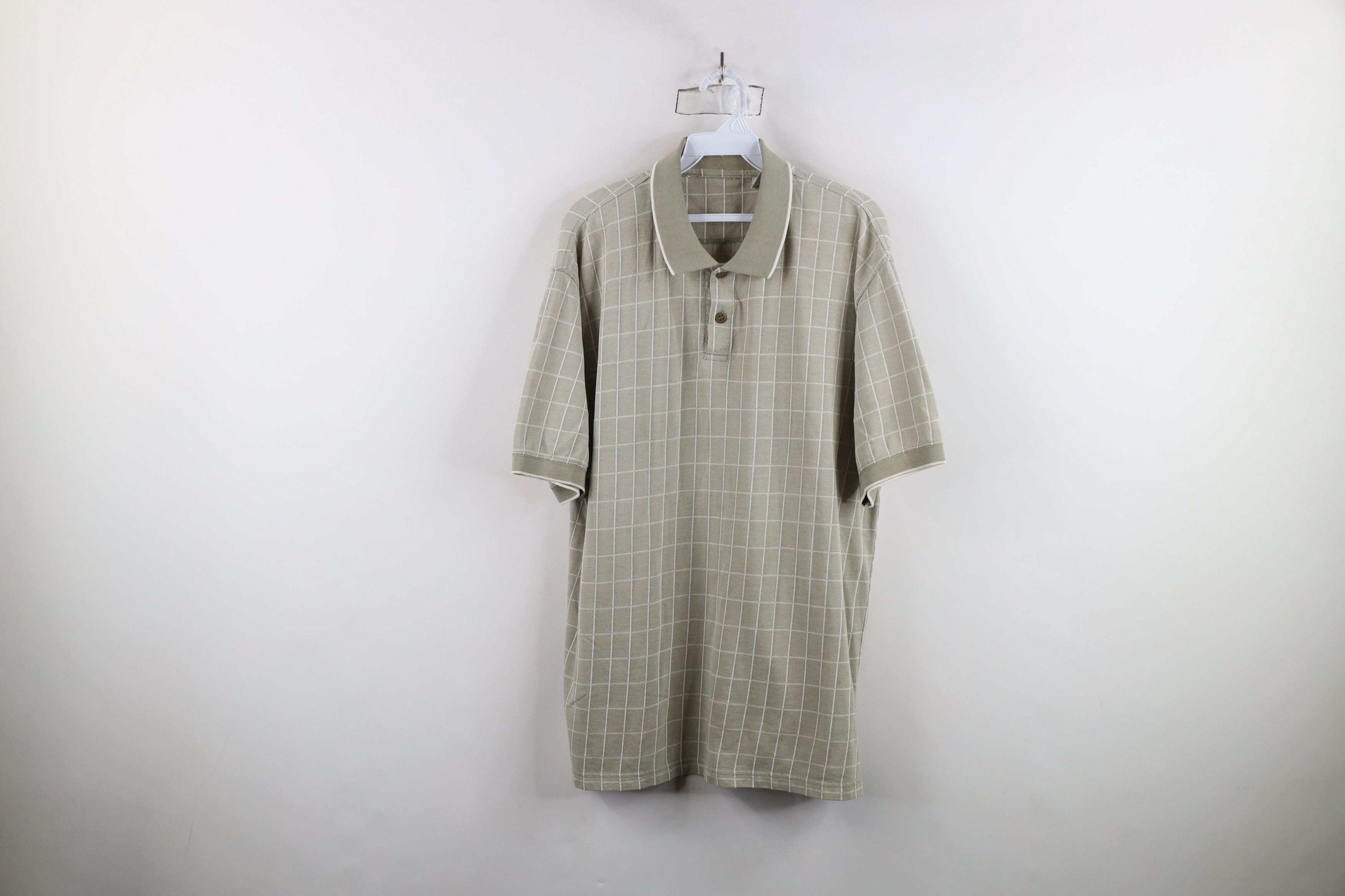 Vintage Vintage 90s Streetwear Checkered Collared Golf Polo Shirt Size US L / EU 52-54 / 3 - 1 Thumbnail