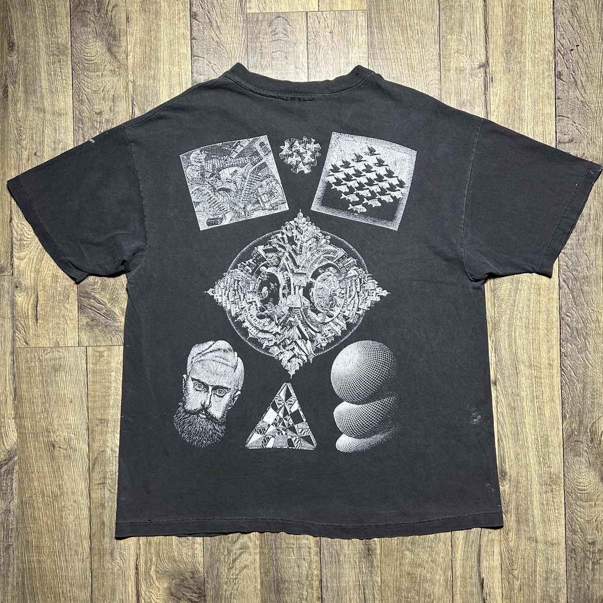 Vintage Vintage MC Escher Shirt Mens XL Black 1991 All Over Print Size US XL / EU 56 / 4 - 5 Thumbnail
