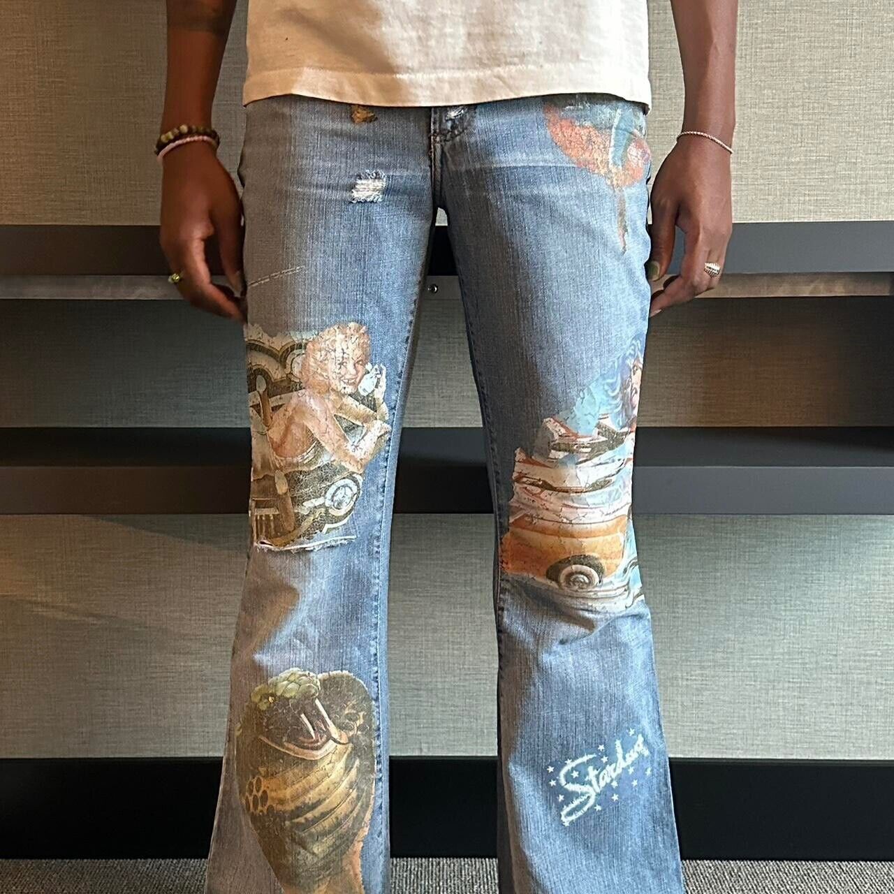 Dolce & Gabbana Dolce Gabbana Printed Denim in Light Wash Size US 31 - 1 Thumbnail