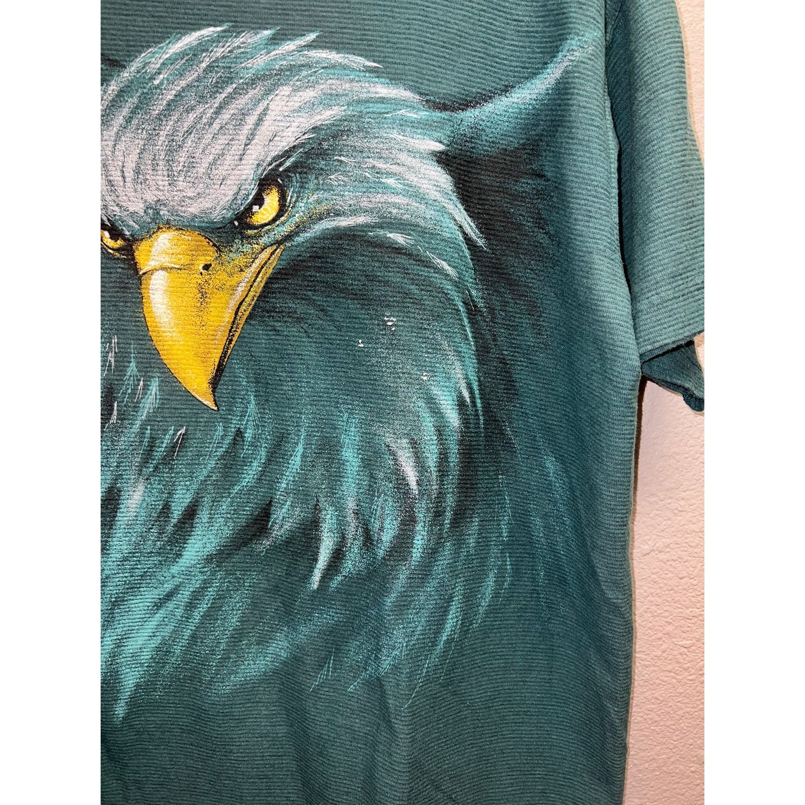 Vintage Vintage Bald Eagle Shirt Hazelwoods Green Bird Tee 90s Large Size US L / EU 52-54 / 3 - 5 Thumbnail