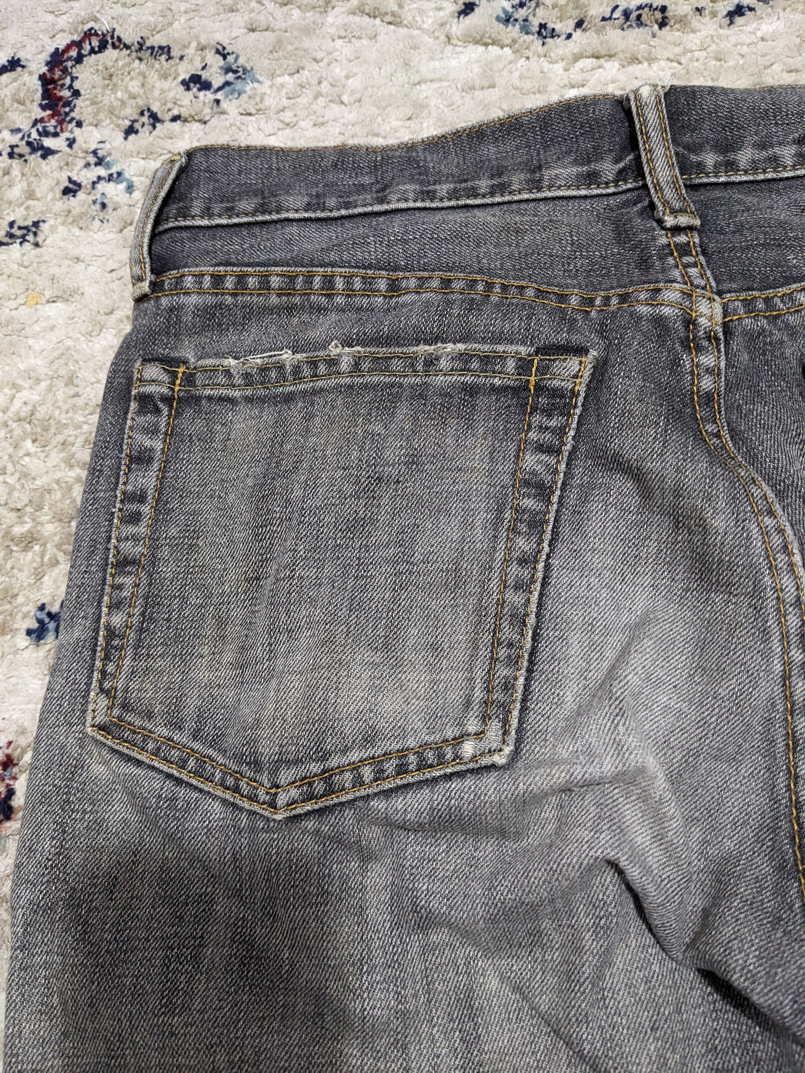 Japanese Brand × Uniqlo × Vintage Uniqlo B002 Faded Black Wash Flare Bootcut Jeans Size US 30 / EU 46 - 7 Thumbnail