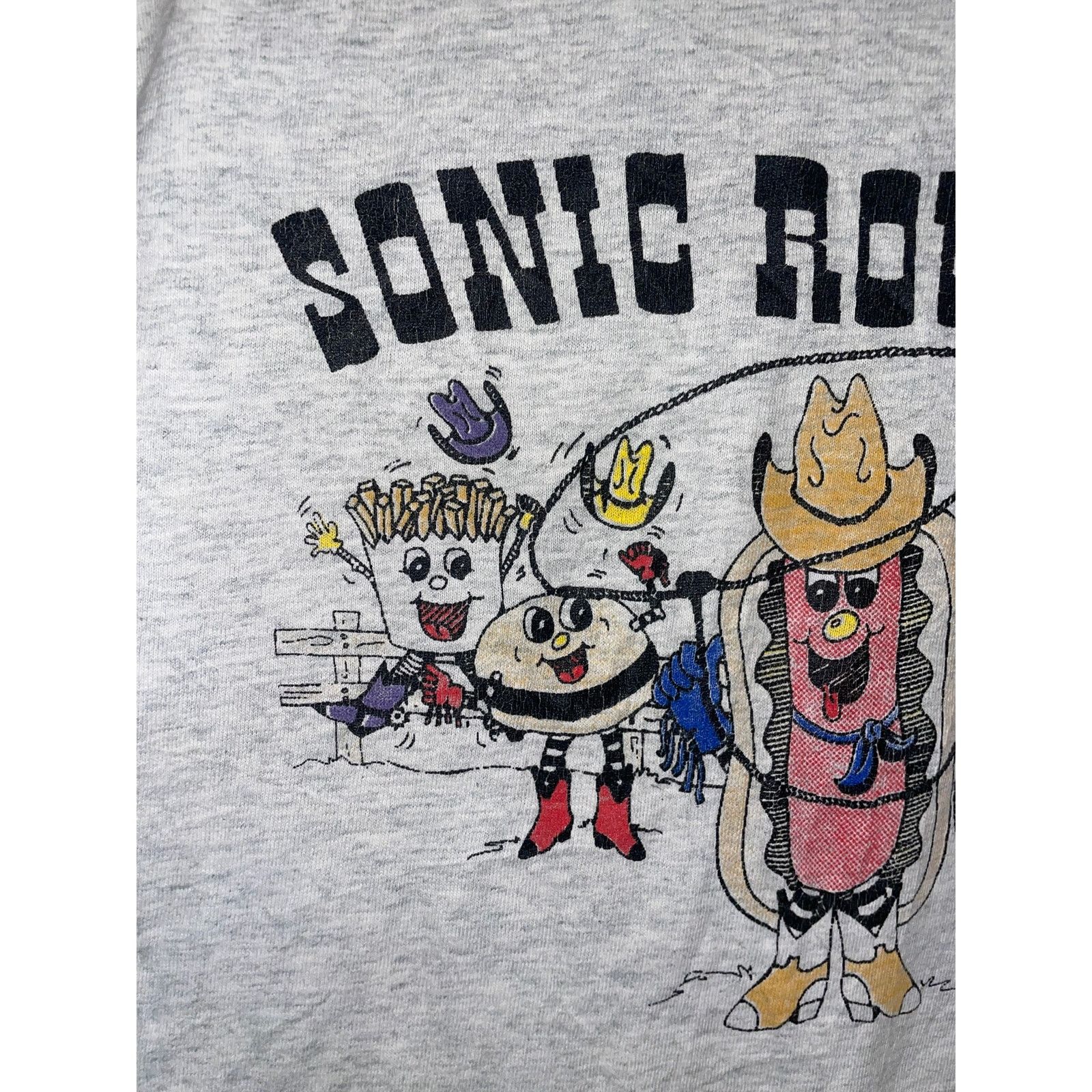 Fruit Of The Loom 1993 Sonic Roundup Round Up Fast Food Promo Shirt VTG 90s XL Size US XL / EU 56 / 4 - 9 Thumbnail