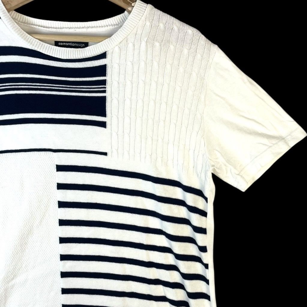 20471120 🇯🇵 SEMANTIC DESIGN KNITTED SHORT SLEEVE TSHIRT Size US L / EU 52-54 / 3 - 3 Thumbnail