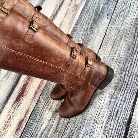 Matisse Matisse “Becky” Brown Leather Knee-High Boots Size US 7 / IT 37 - 4 Thumbnail