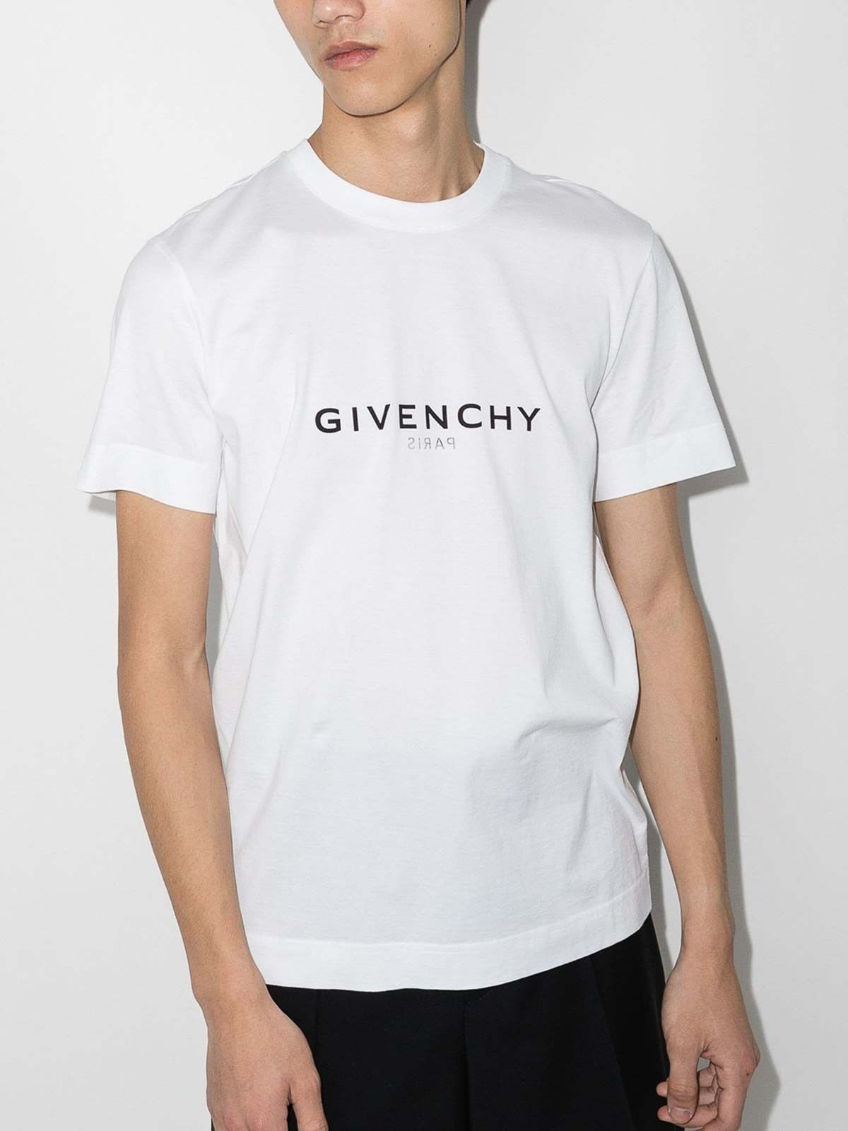 Givenchy White Reverse Logo T-Shirt Size US XL / EU 56 / 4 - 2 Thumbnail