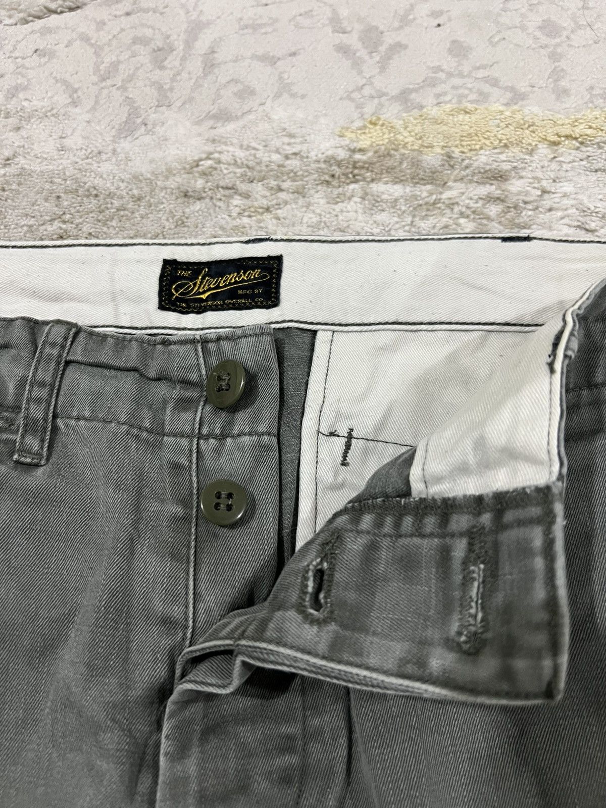 Stevenson Overall Co. Olive Green Military Officer Khakis Chinos Pants Stevenson Size US 32 / EU 48 - 7 Thumbnail