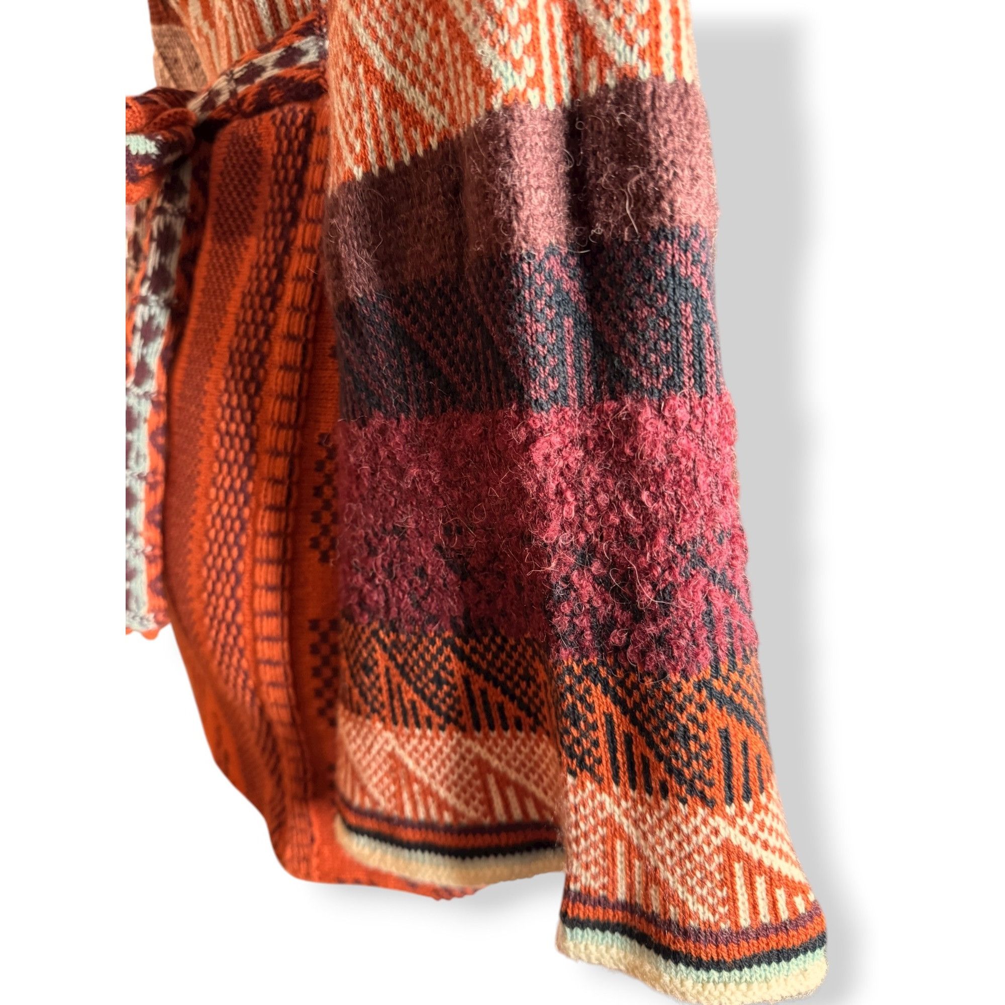 Free People Free People Orange Knit Boho Sweater Dress XS Bell Sleeves T Size XS / US 0-2 / IT 36-38 - 12 Thumbnail
