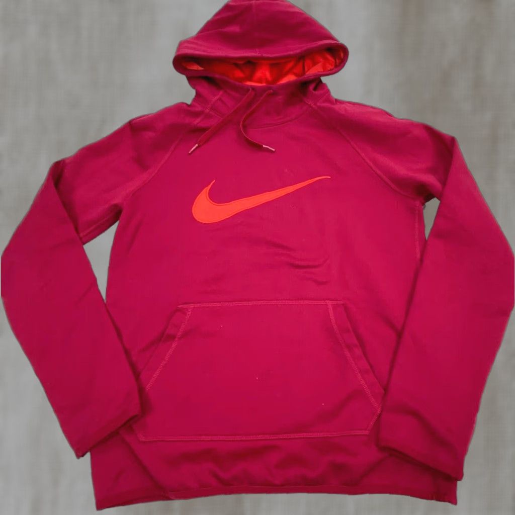 Nike Nike Dri-FIT Hoodie Women XS Red Pink Sweatshirt Pullover Long Sleeve Logo Mock Neck Warm Fleece Lightweight Casual Activewear Size XS / US 0-2 / IT 36-38 - 1 Thumbnail