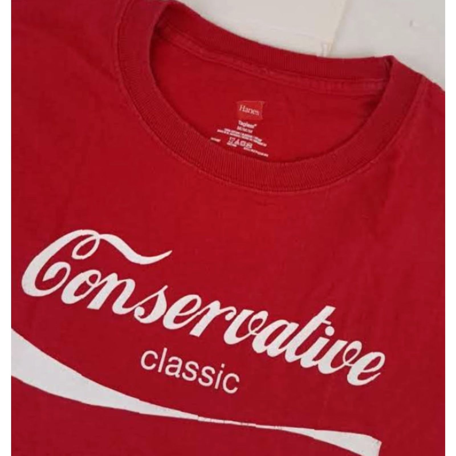 Hanes VINTAGE Hanes T-Shirt Red M Adult Unisex Crew Neck Short Sleeve Cotton Canvas 1990s Classic Funny mr right Size US M / EU 48-50 / 2 - 3 Thumbnail