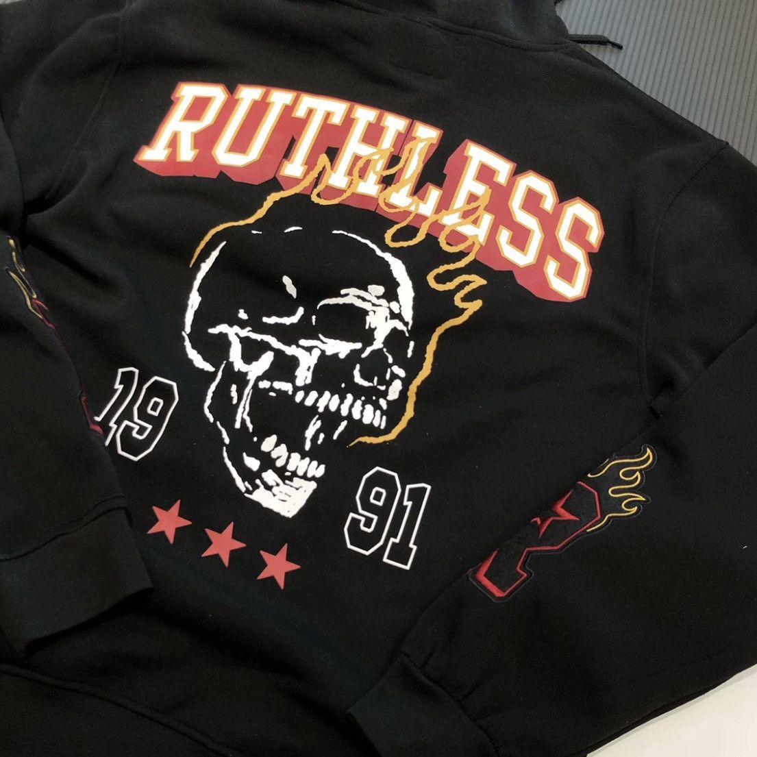 Other Ruthless Black Embroidered 1991 Hoodie Size US L / EU 52-54 / 3 - 3 Thumbnail