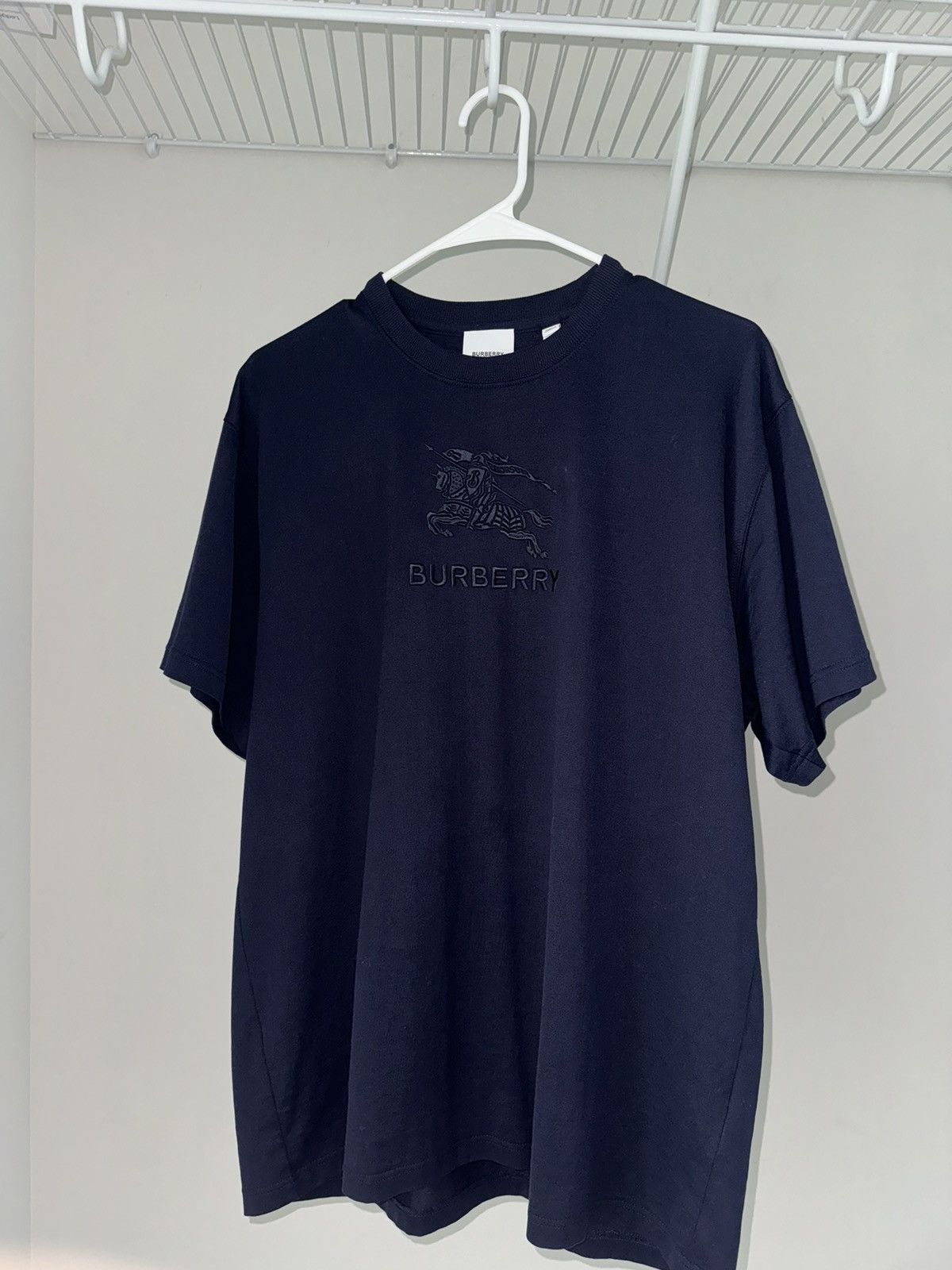 image of Burberry T Shirt in Navy, Men's (Size Small)