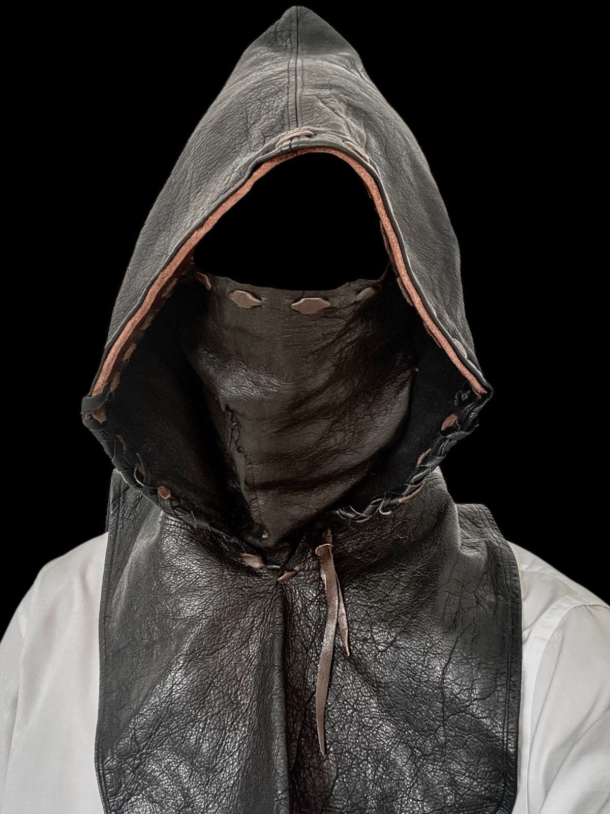 Other Avant Garde Archive Leather Hood – Darkwear Headpiece Goth Size ONE SIZE - 2 Thumbnail