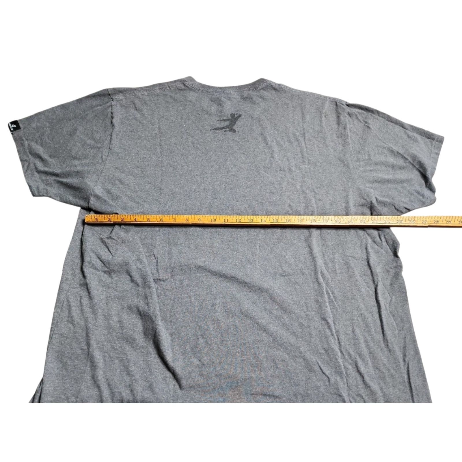 Lee VINTAGE Bruce Lee T-Shirt Men's 3XL Short Sleeve Cotton Blend Gray DJ Meme Funny Distressed Size US XXL / EU 58 / 5 - 2 Thumbnail
