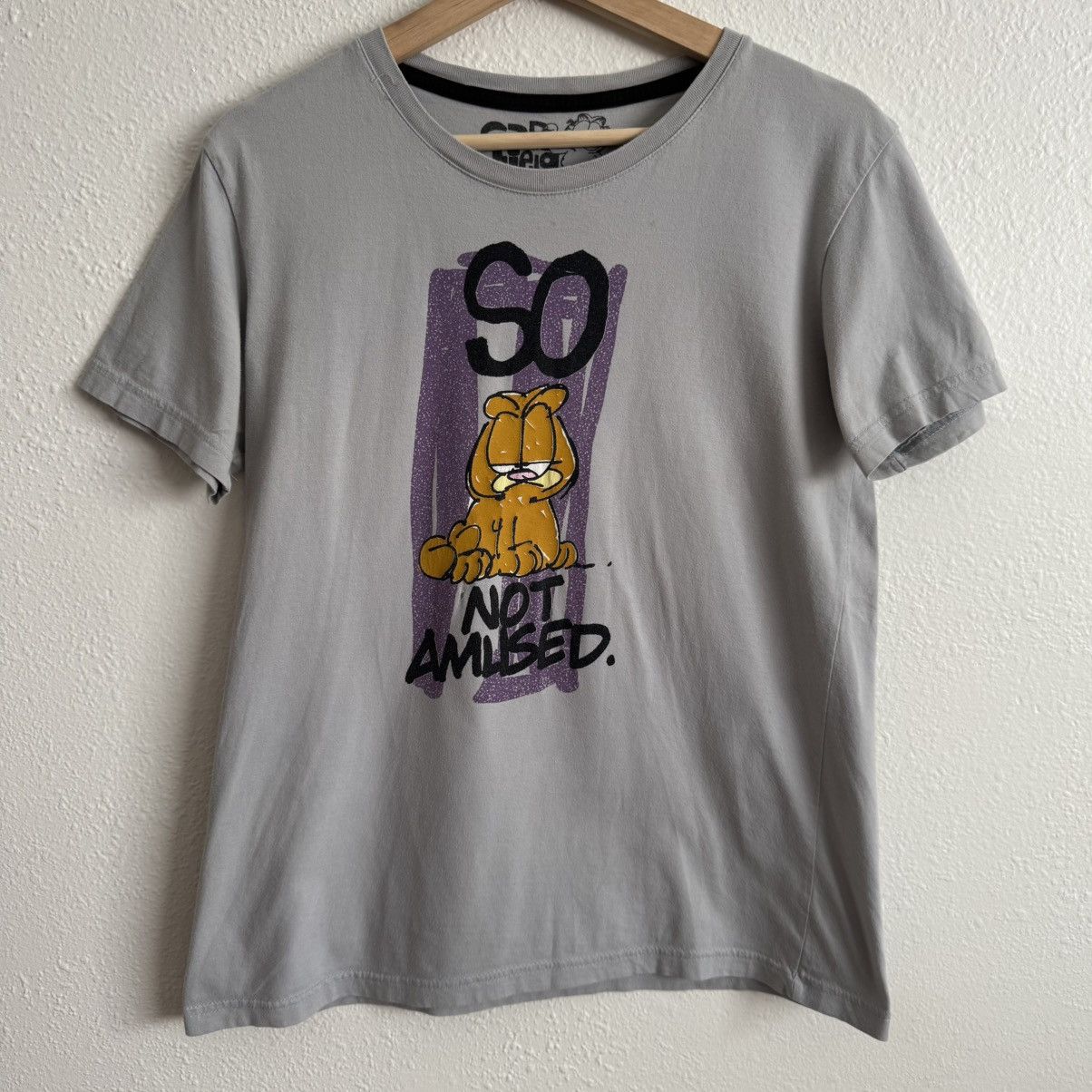 Other Vintage Y2K Grey Purple Garfield So Not Amused Graphic Tee Size L / US 10 / IT 46 - 1 Thumbnail