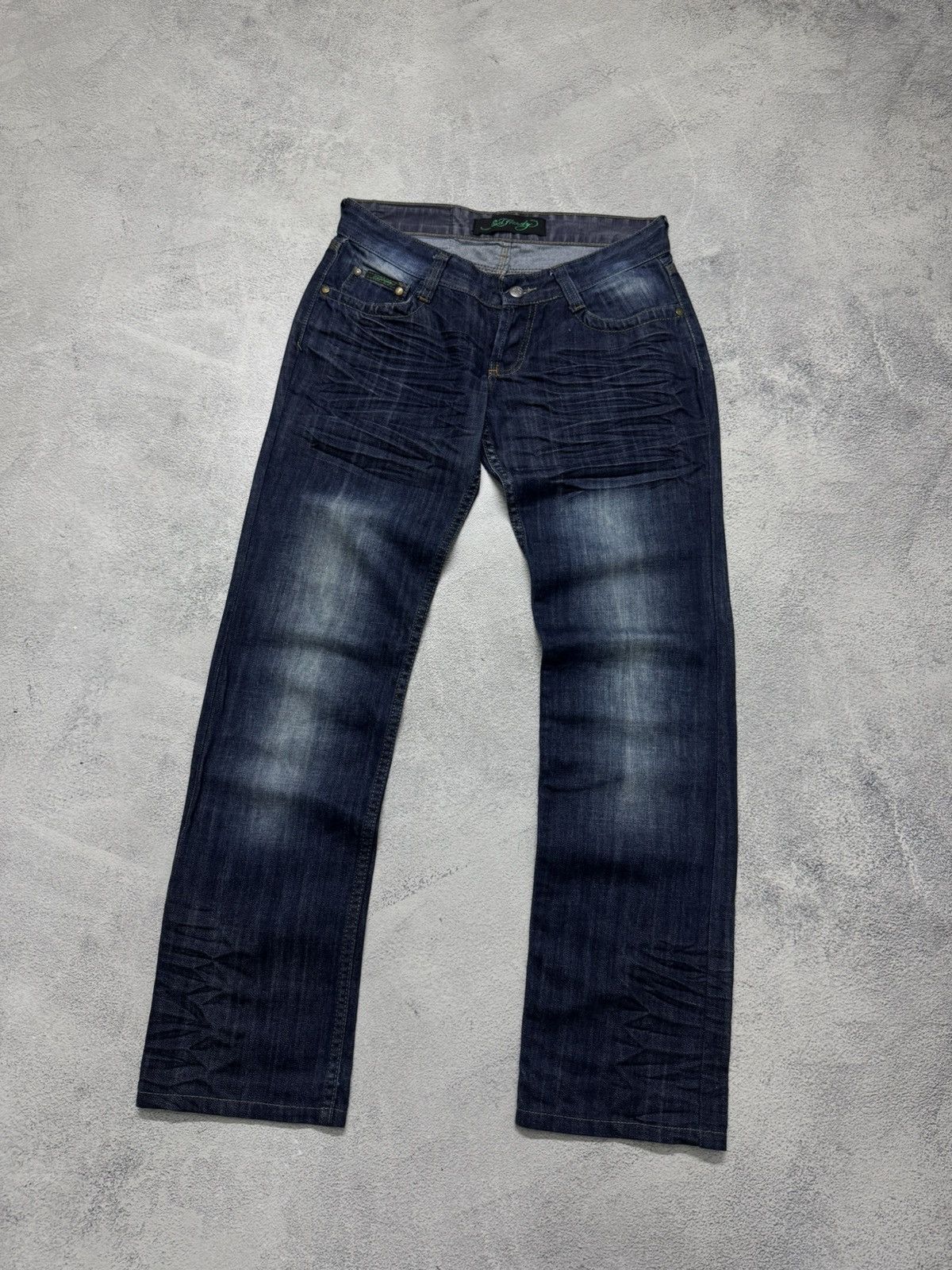 Ed Hardy Vintage Y2k Ed Hardy Eagle Roses 🌹 Big Logo Jeans Denim 00’s Size 30" / US 8 / IT 44 - 11 Thumbnail