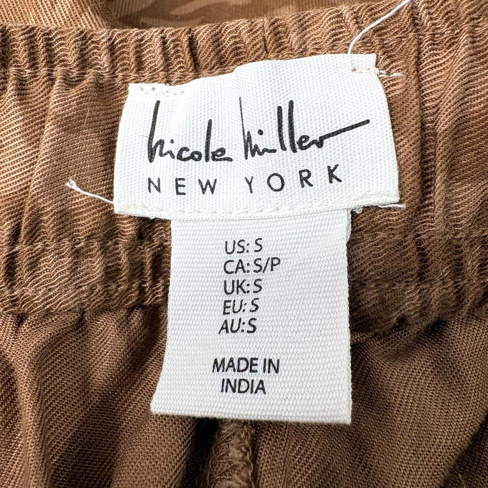 Nicole Miller Nicole Miller Jogger Pants Womens Small Brown Twill Animal Print Lightweight NWT Size 28" / US 6 / IT 42 - 3 Thumbnail