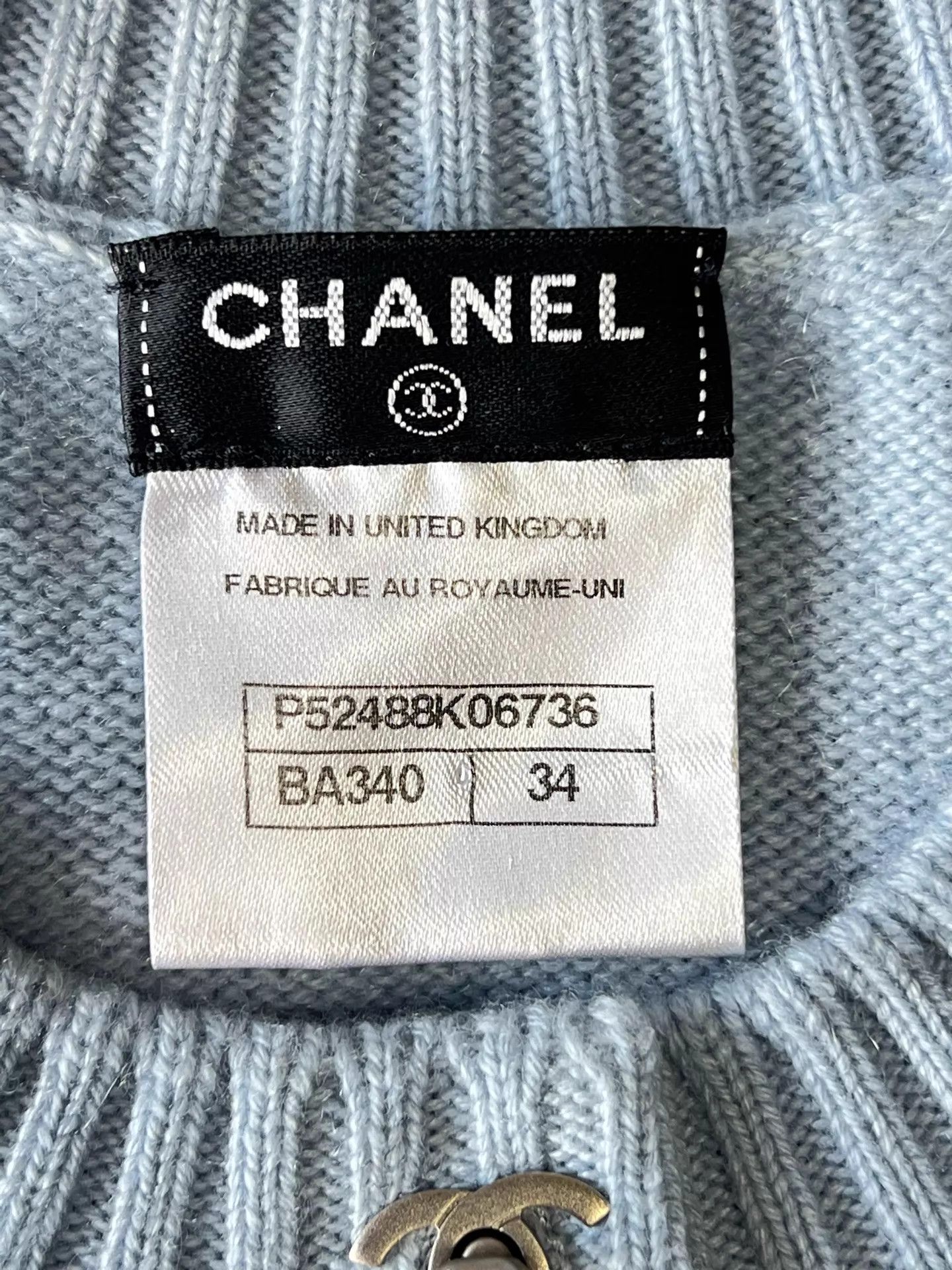 Chanel Chanel Baby Blue Schoolbag Buckle Cardigan 34 Size XS / US 0-2 / IT 36-38 - 6 Thumbnail