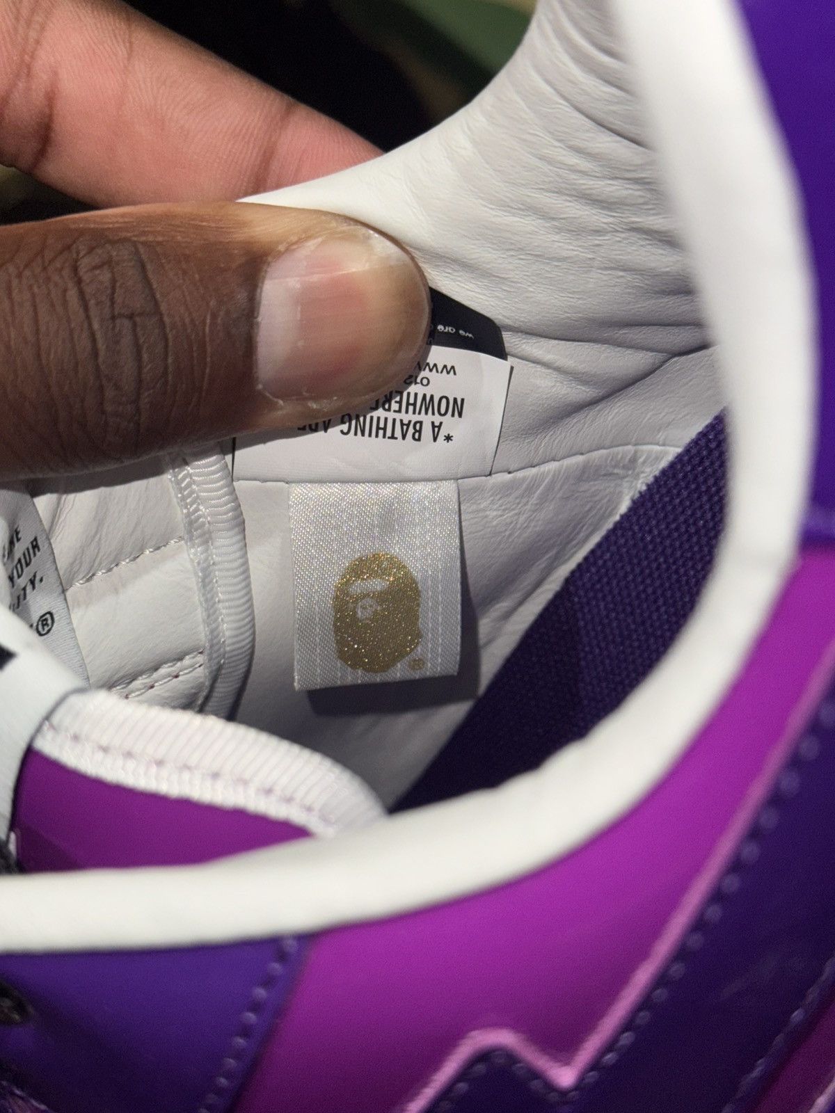Bape A BATHING APE BAPE PURPLE SNEAKERS 11M WITH BOX Size US 11 / EU 44 - 7 Thumbnail