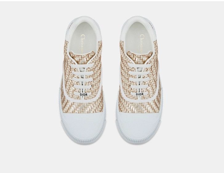 Dior o1w1db11224 D-Smash Sneakers in White & Gold Size US 6 / IT 36 - 4 Thumbnail