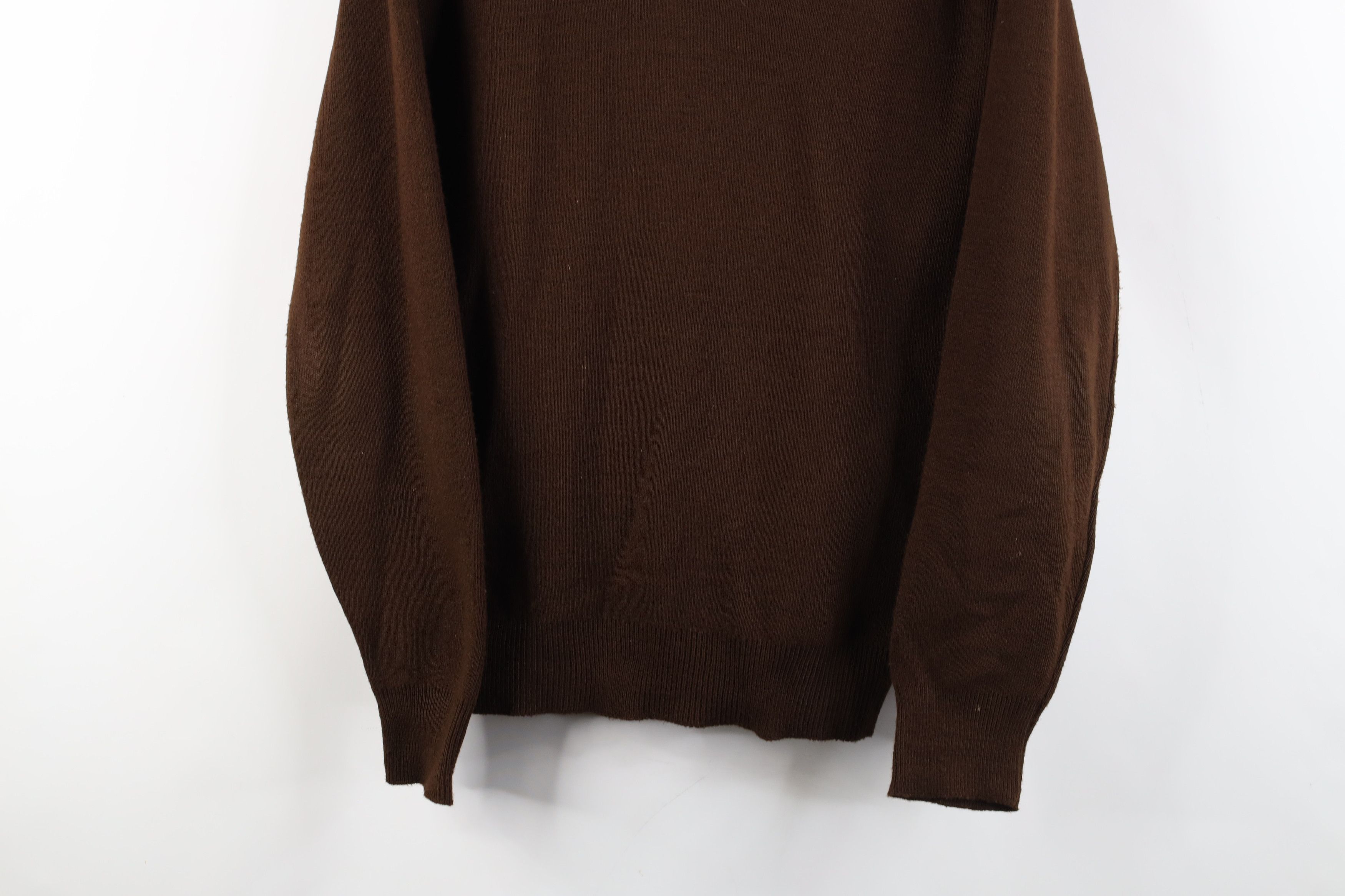 Vintage Vintage 70s Streetwear Blank Knit V-Neck Sweater Brown USA Size US M / EU 48-50 / 2 - 3 Thumbnail