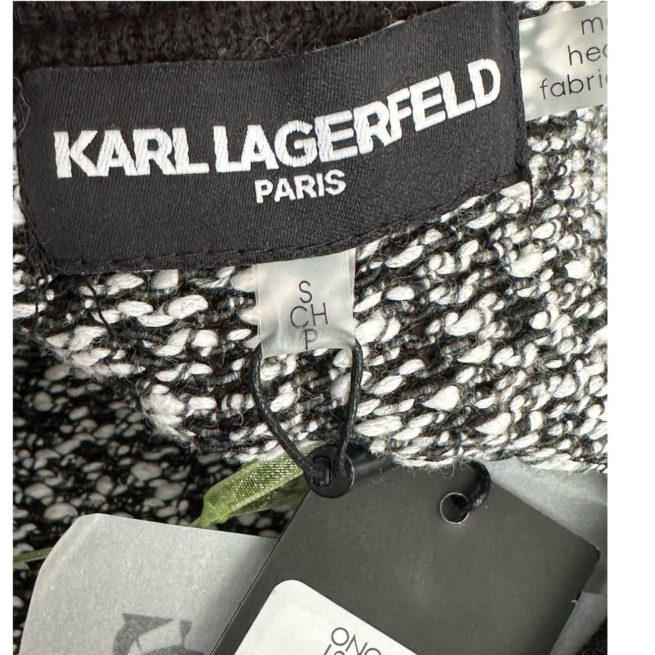 Karl Lagerfeld Karl Lagerfeld Two Tone Full Zip Knit Jacket size Small Size S / US 4 / IT 40 - 3 Thumbnail