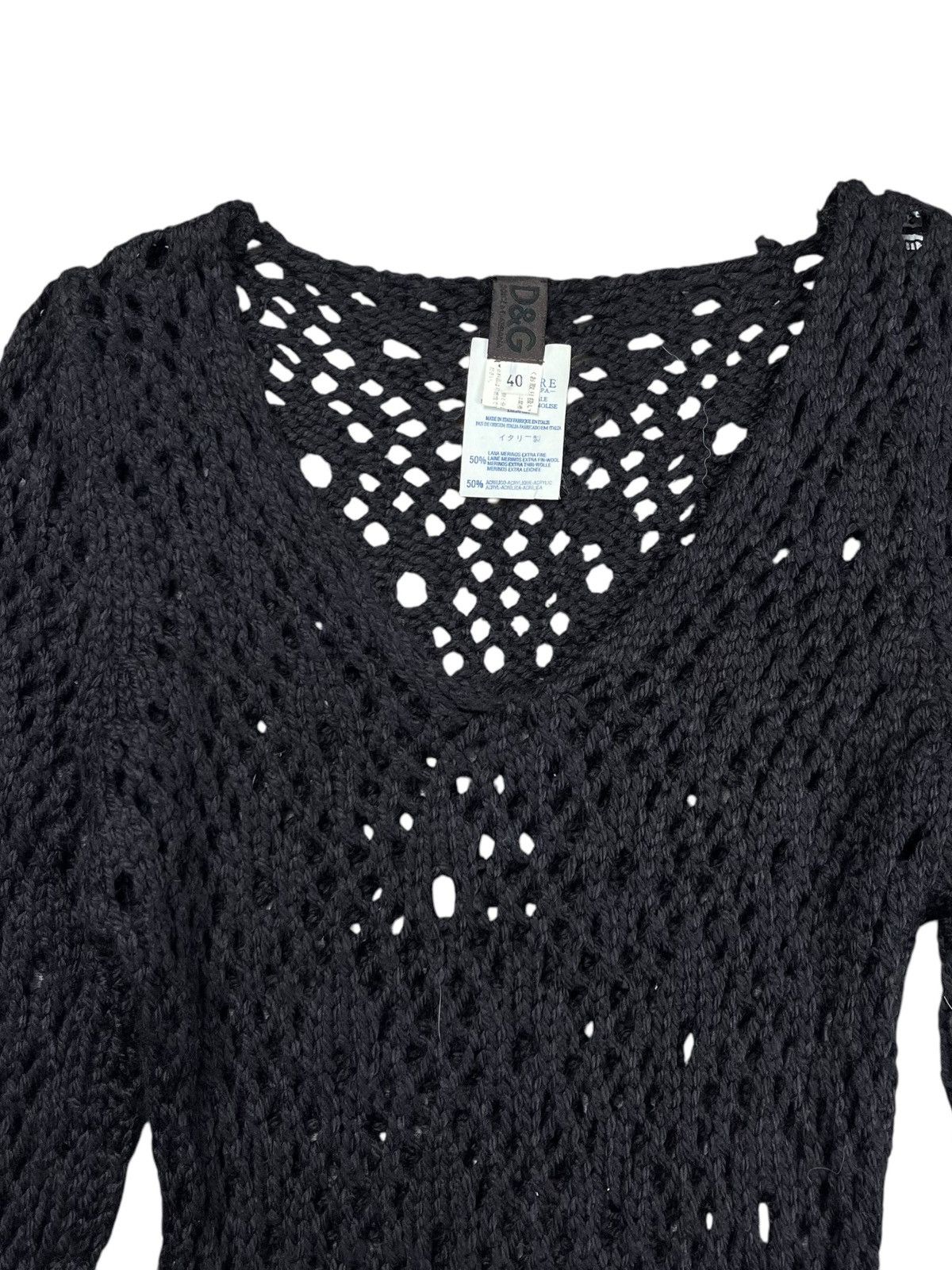 Dolce & Gabbana Archive Dolce Gabbana - Black Knitted Dress Size M / US 6-8 / IT 42-44 - 7 Thumbnail