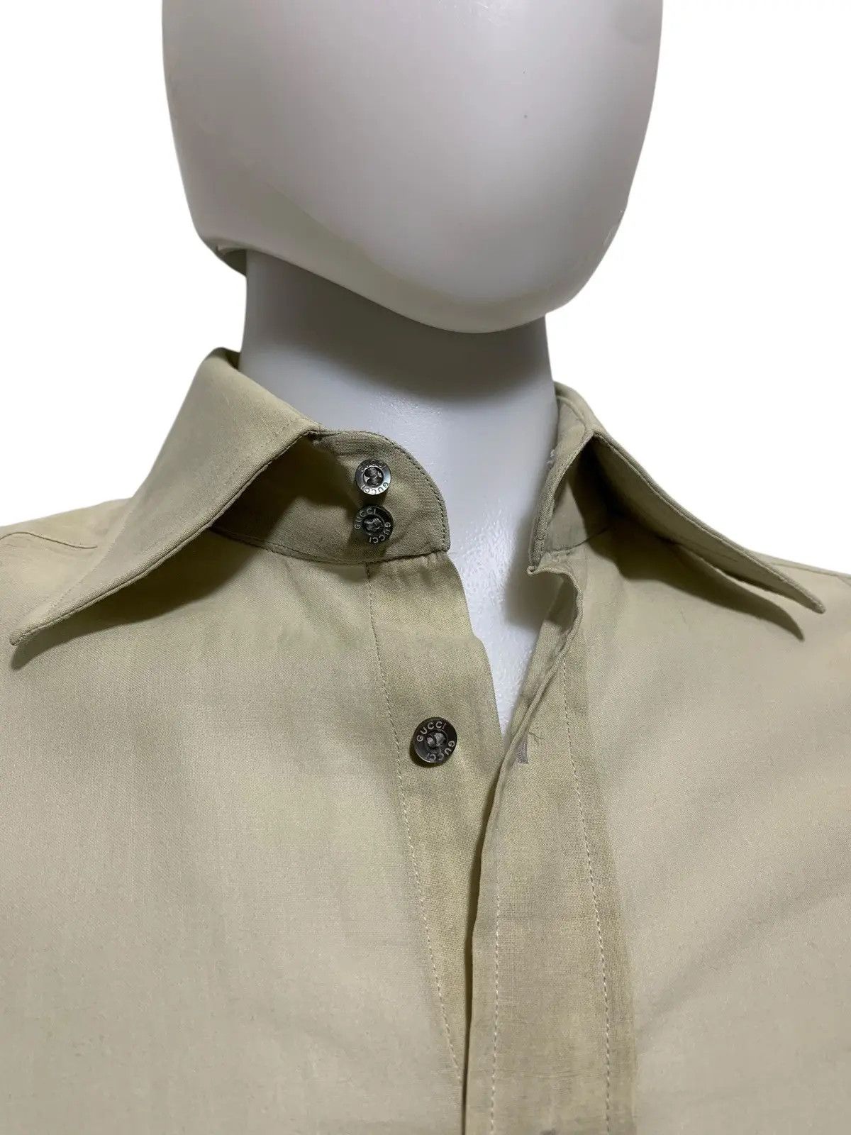 Gucci Ss97gucci tom ford sheer button up beige shirt Size US S / EU 44-46 / 1 - 5 Thumbnail