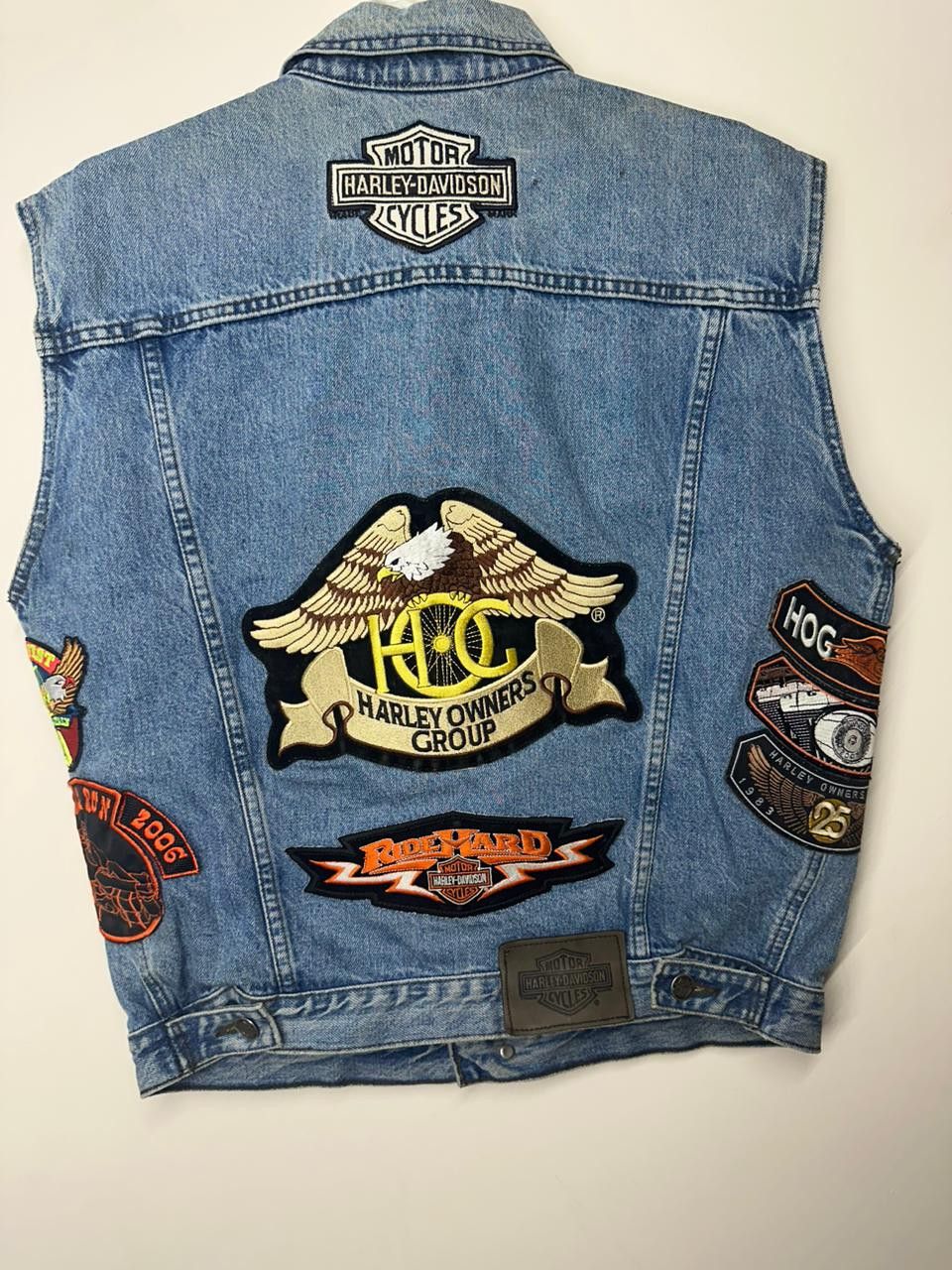 Harley Davidson × Vintage Vintage Harley Davidson denim vest Size US L / EU 52-54 / 3 - 4 Thumbnail