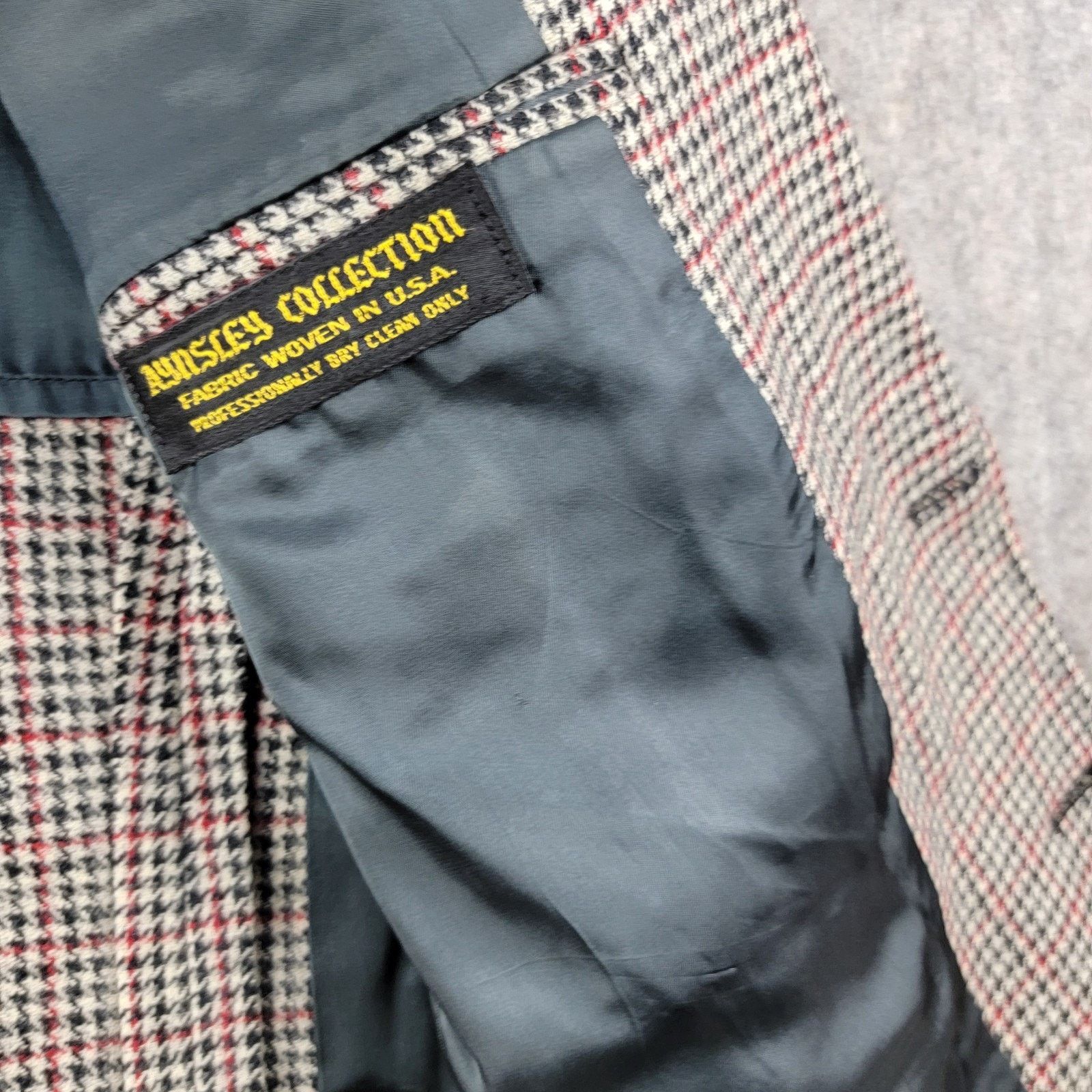Hart Schaffner Marx Hart Schaffner & Marx Houndstooth Wool Blazer Sport Coat Size 40L - 12 Thumbnail