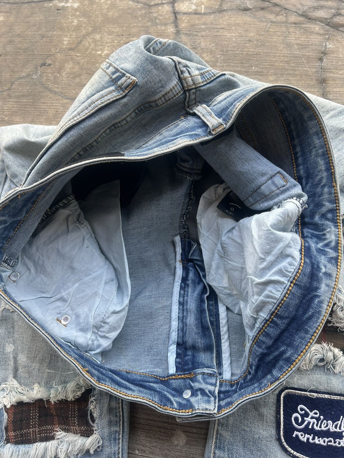 Hysteric Glamour × Undercover 2000s Amiri Mx1 Biker Patch Distressed Jeans y2k Lgb Ifsix Size US 26 / EU 42 - 9 Thumbnail
