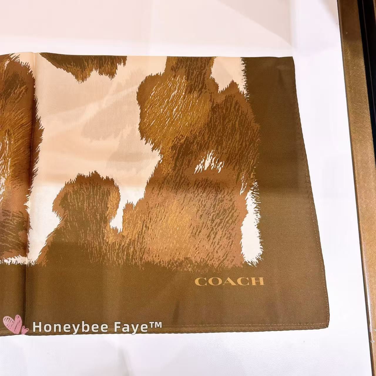 Coach NWT Coach Wild Spots Print Silk Square Scarf CEH47 Size ONE SIZE - 2 Thumbnail