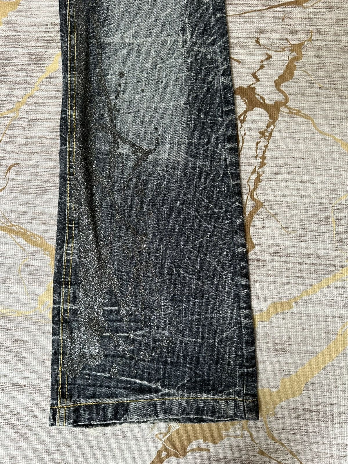 Tornado Mart FLARE Lowbox Premium Distressed Claw Marks Design Denim Size US 32 / EU 48 - 7 Thumbnail