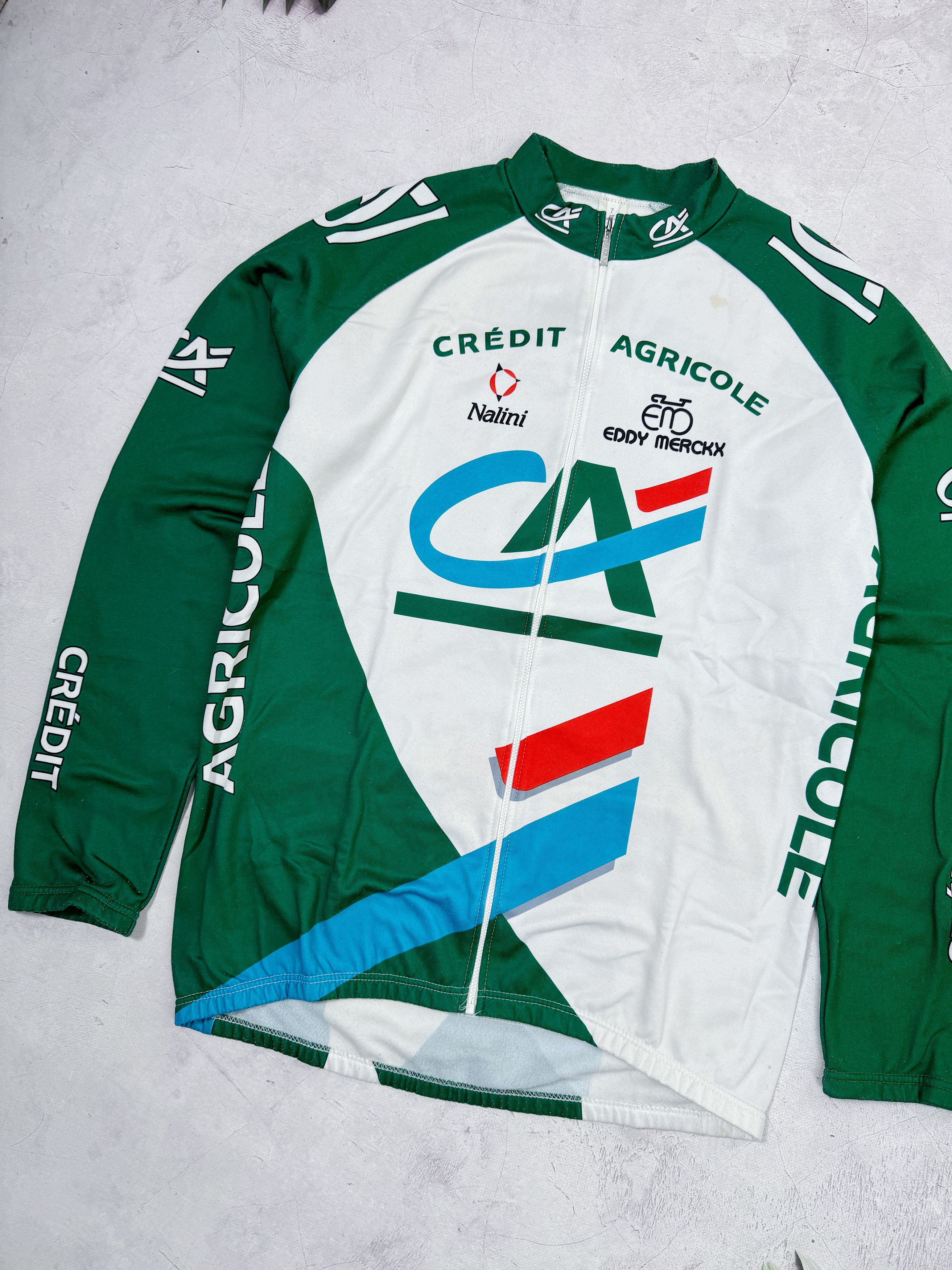 Vintage Vintage Nalini Cycling Jersey Eddy Merckx Credit Agricole LS Size US XL / EU 56 / 4 - 2 Thumbnail