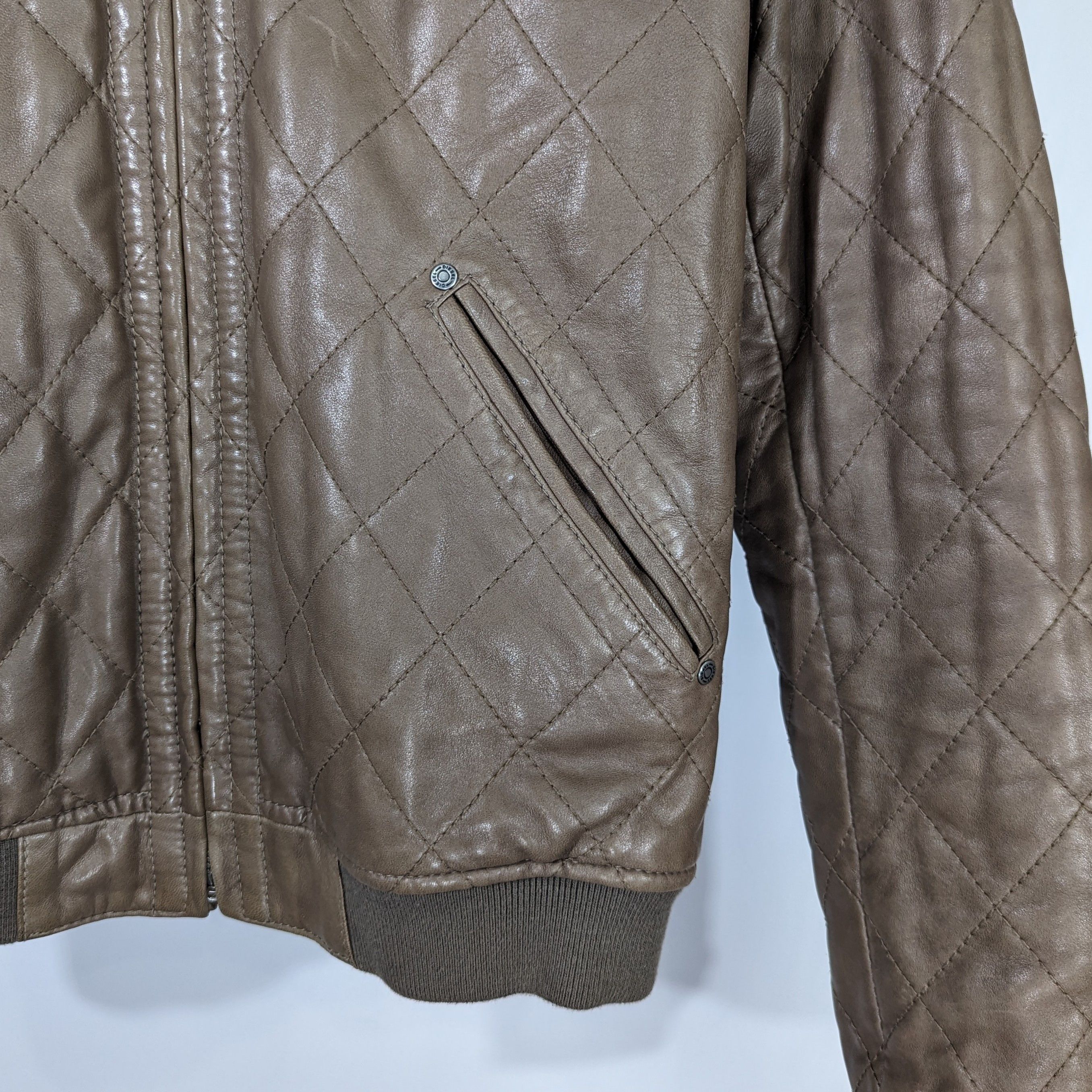 Diesel Diesel Reversible Leather and Polyester Jacket Beige Size S Size S / US 4 / IT 40 - 5 Thumbnail