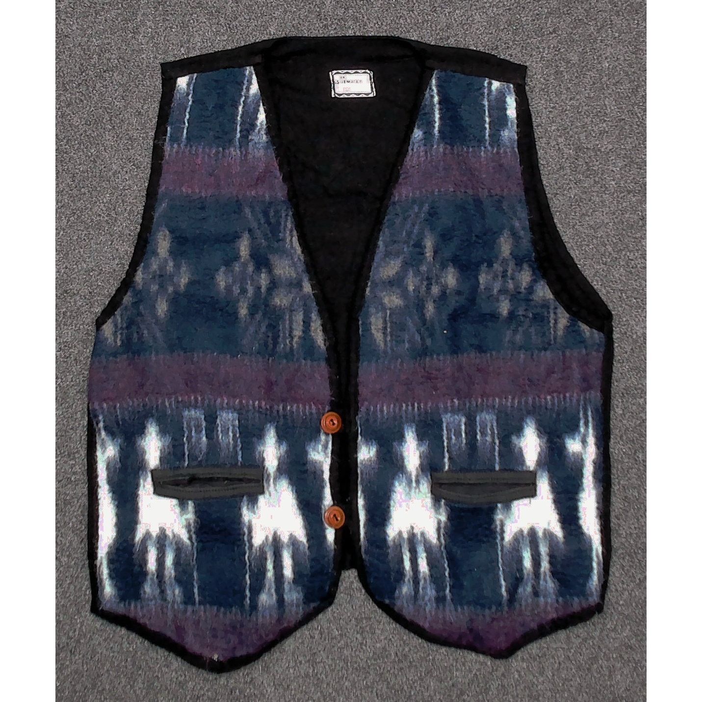 Vintage Vintage Lematex Wool Ikat Vest Cropped Boxy L Size US L / EU 52-54 / 3 - 3 Thumbnail