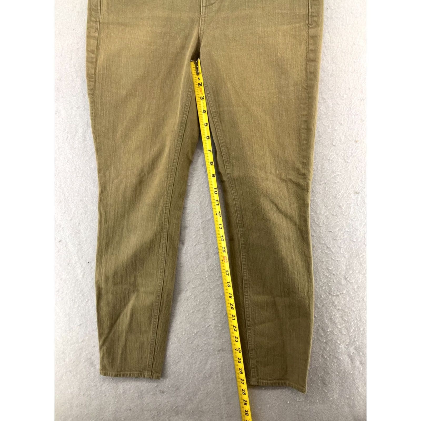 Madewell Madewell Pants Womens 28 Skinny Ankle Green Slim Army Feet Pocket Stretch Cotton Blend Real Color Green Womens 28 Pants Size 28" / US 6 / IT 42 - 5 Thumbnail