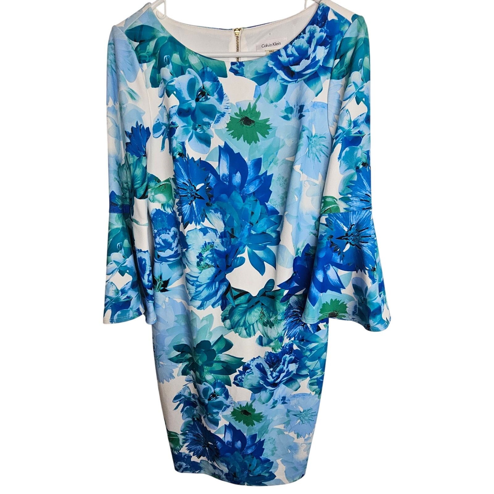 Calvin Klein Calvin Klein Womens Floral Sheath Dress Size 8 Career Corp Size M / US 6-8 / IT 42-44 - 1 Thumbnail