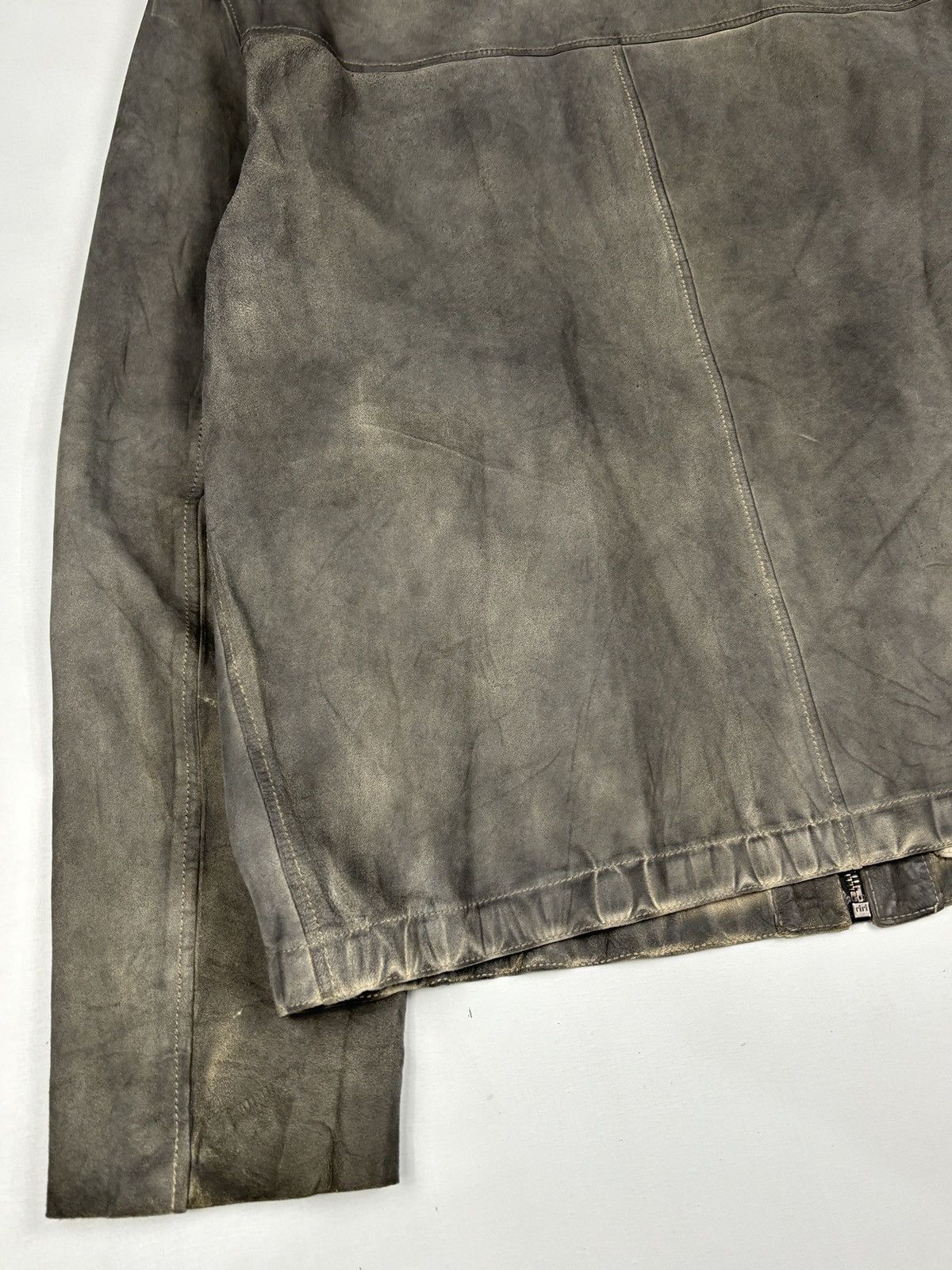 Miu Miu 2000’s Archived Grey Pelle - Leather Jacket Size US L / EU 52-54 / 3 - 11 Thumbnail
