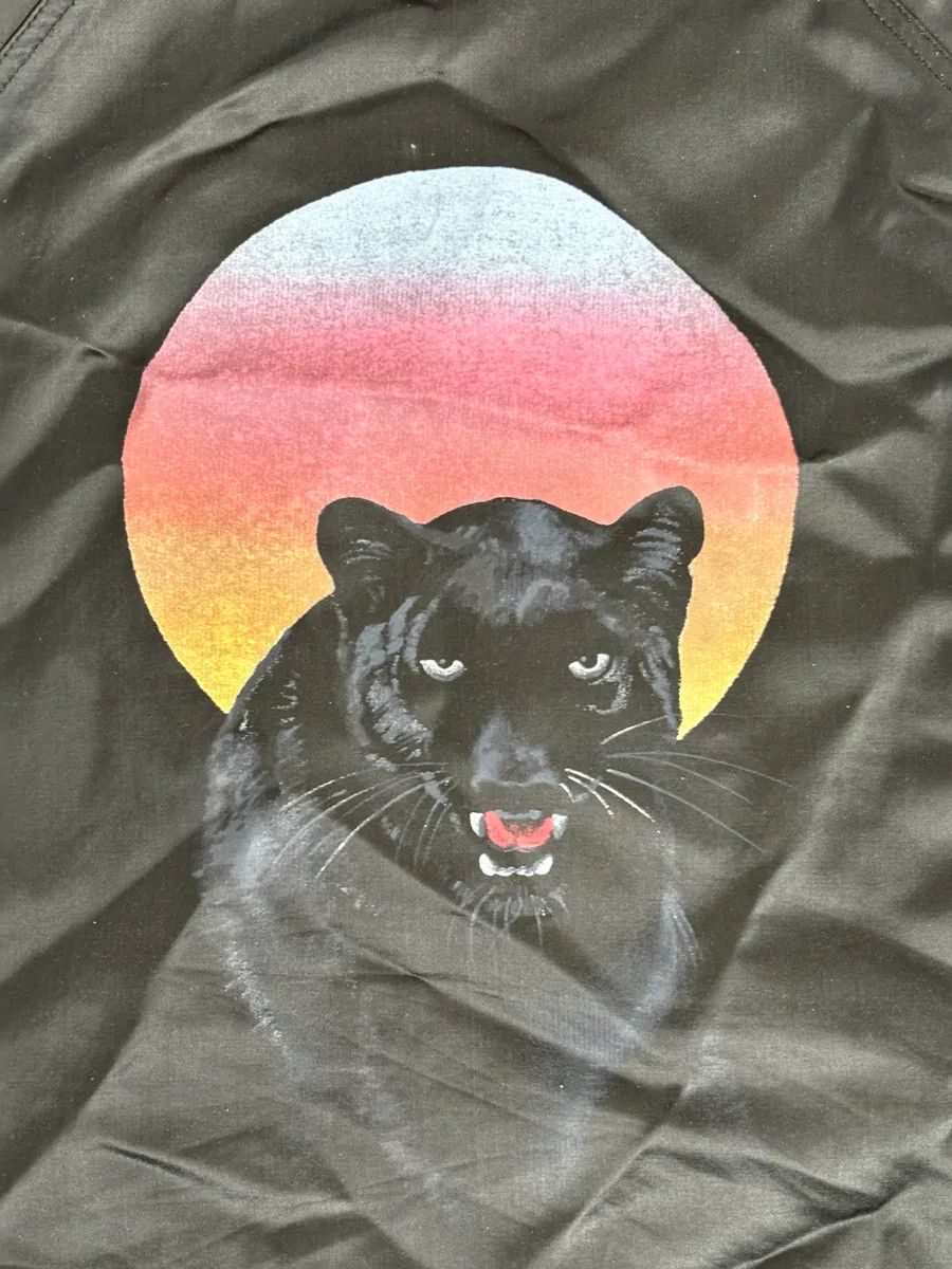 Saint Laurent Paris AW2017 Saint Laurent Black Multicolor Panther Teddy Jacket Size US M / EU 48-50 / 2 - 9 Thumbnail