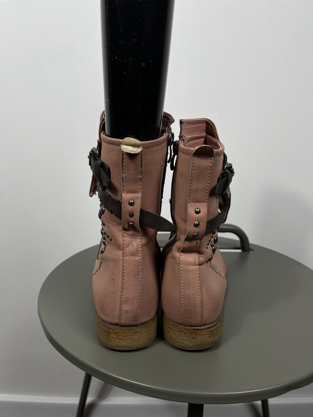 Other Pink Stud Buckle Ankle Boots Womens EU 39 Size US 8 / IT 38 - 5 Thumbnail