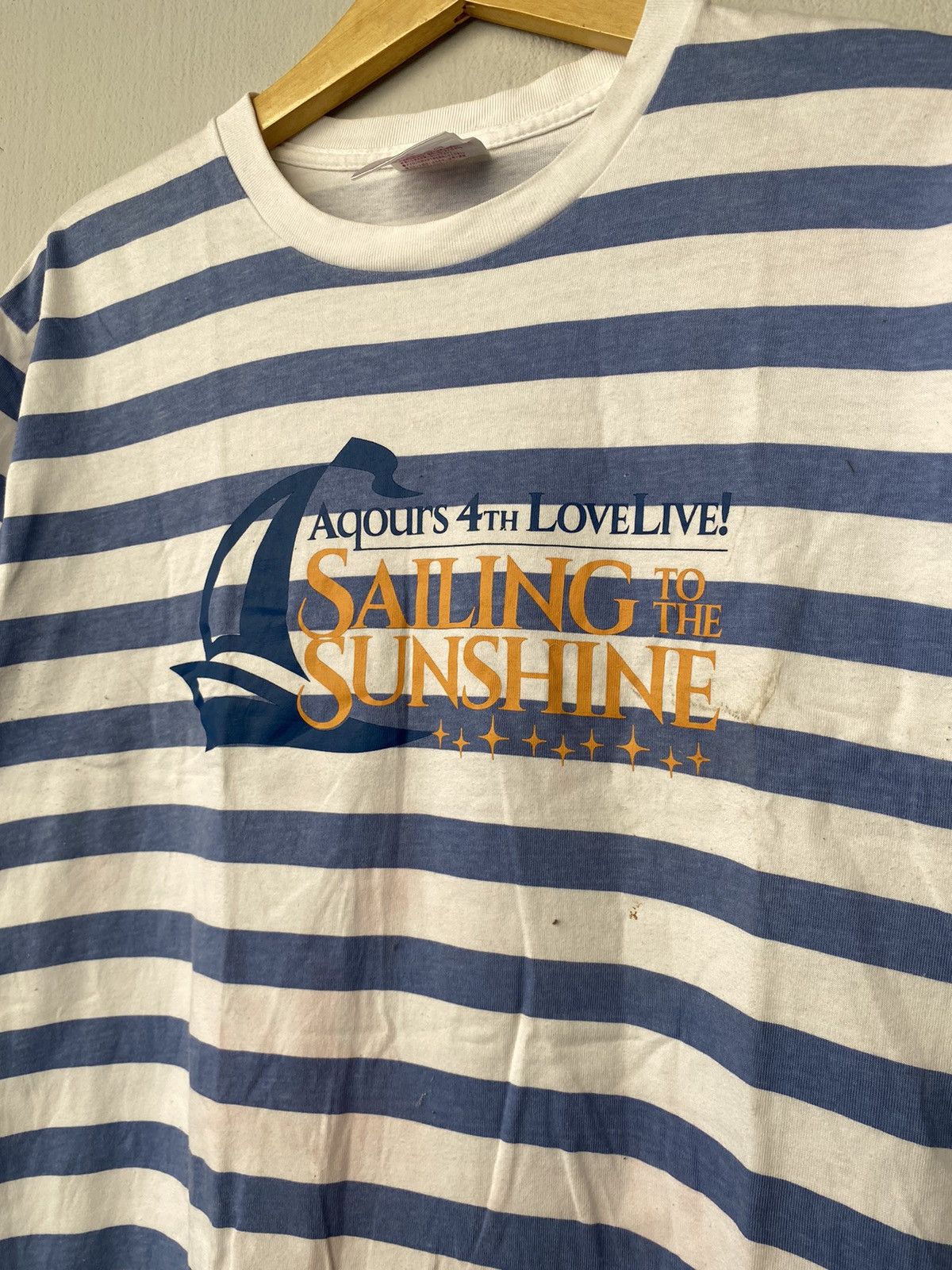 Anime Vintage Aqours 4th Love Live! Anime Stripe Tee Size US L / EU 52-54 / 3 - 2 Thumbnail
