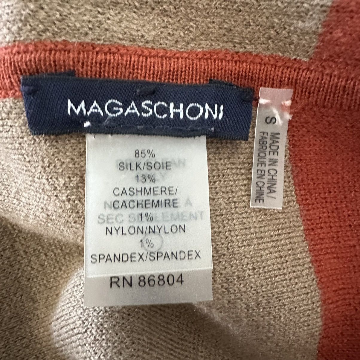 Magaschoni Magaschoni Women’s Cashmere & Silk Orange Tank Bodycon Dress Size S / US 4 / IT 40 - 3 Thumbnail