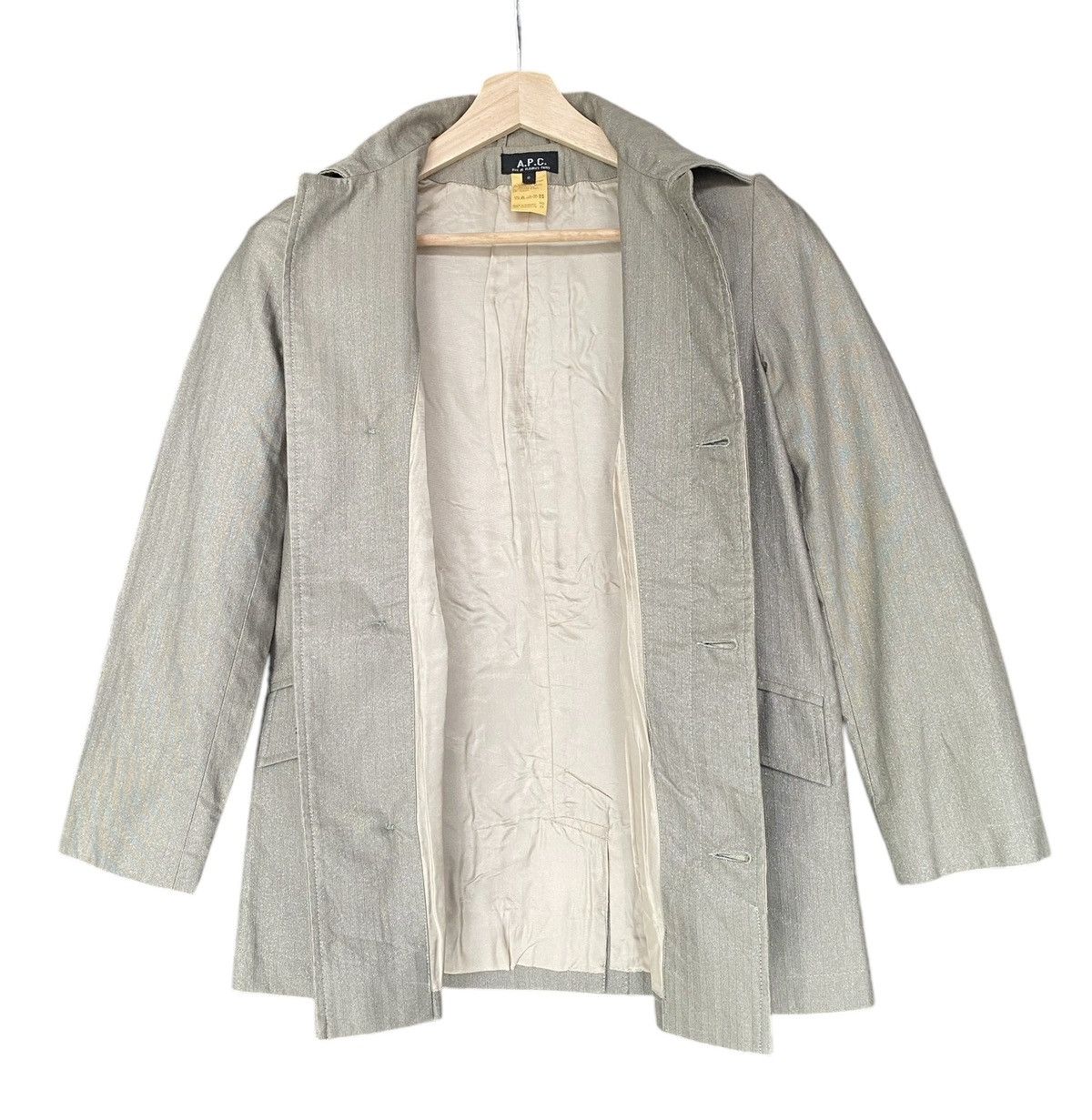 A.P.C. Rare🔥Vtg A.P.C Button Jacket Silver Size US XS / EU 42 / 0 - 11 Thumbnail