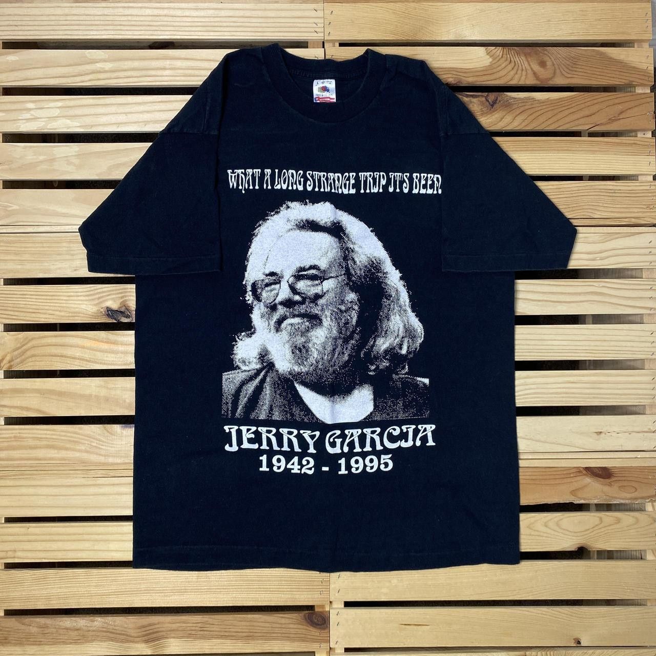 Fruit Of The Loom Vintage Grateful Dead Black Jerry Garcia Band Tee Size Large Size US L / EU 52-54 / 3 - 1 Thumbnail