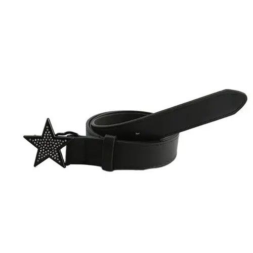 Vintage Y2k Star Rhinestone Black Belt Size ONE SIZE - 3 Thumbnail