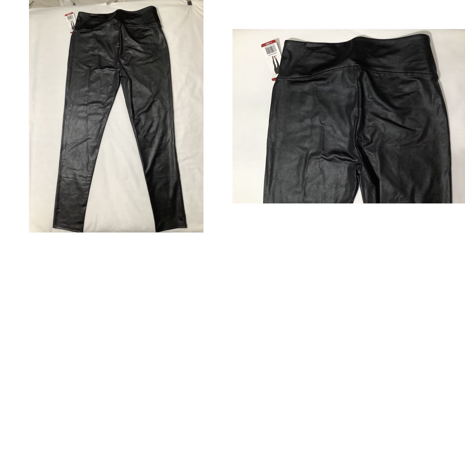 Vintage Seven7 Faux Leather Legging Womens XL Black High Rise Stretch Pants X-Large New Size 40" / US 18 - 9 Thumbnail