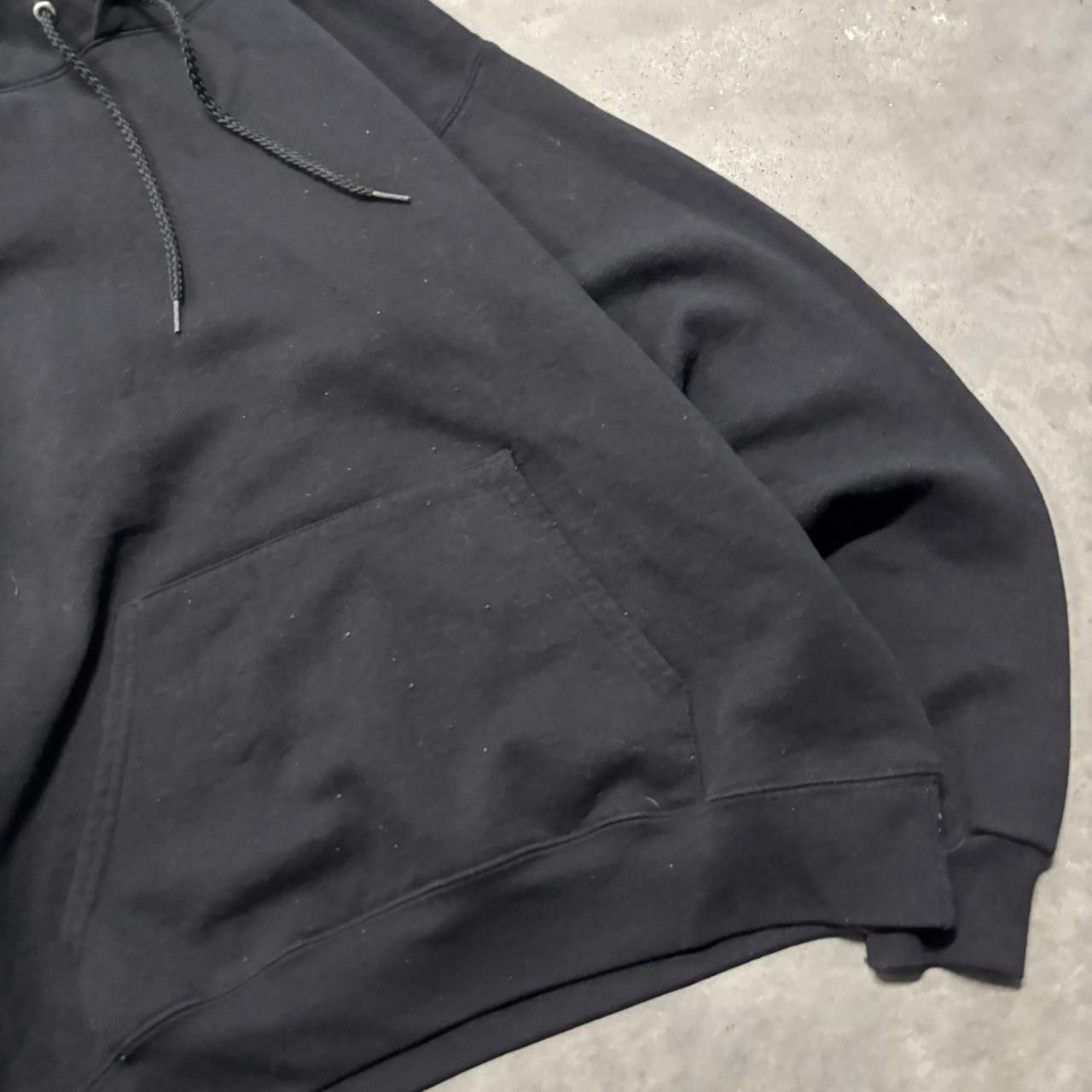 Russell Athletic × Vintage Crazy Vintage Y2K/2000s Black Blank Russell Style Essential Hoodie! Size US S / EU 44-46 / 1 - 4 Thumbnail