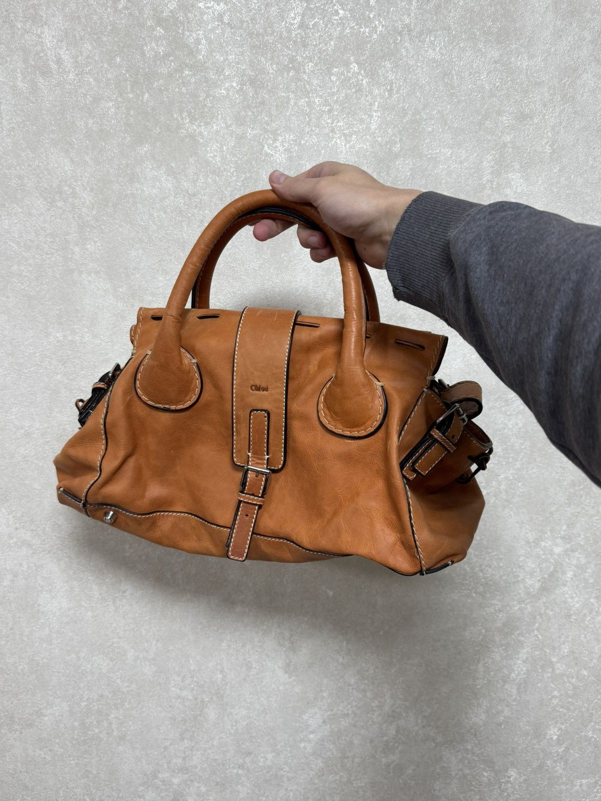 Chloe Chloé Large Edith Satchel Travel Leather Bag Brown Woman’s Size ONE SIZE - 3 Thumbnail